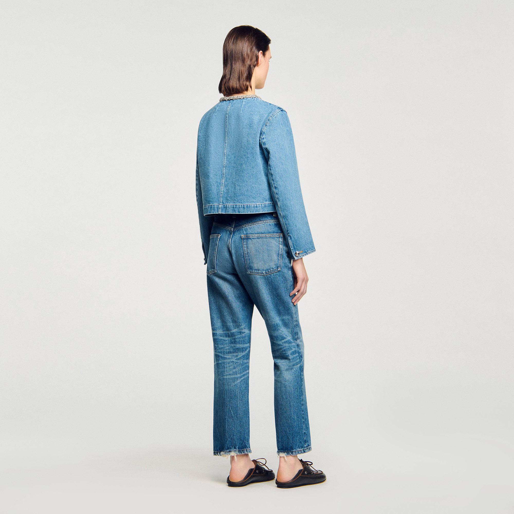 Sandro Paris Sandro Jean Marguerite Sandro Paris Jean Marguerite Sandro  Vestes En Jean Et En Denim