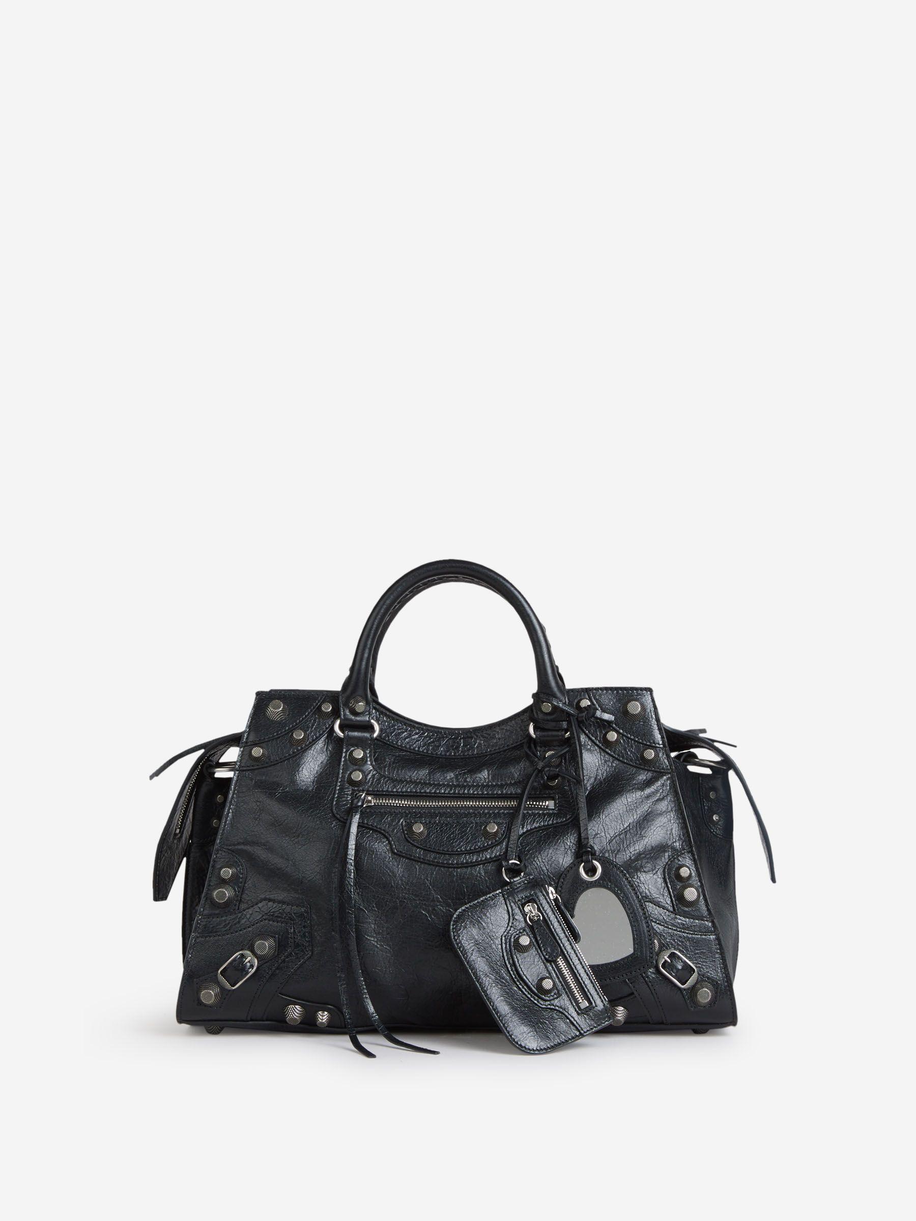 Balenciaga Leather Neo Cagole City Bag in Black | Lyst UK