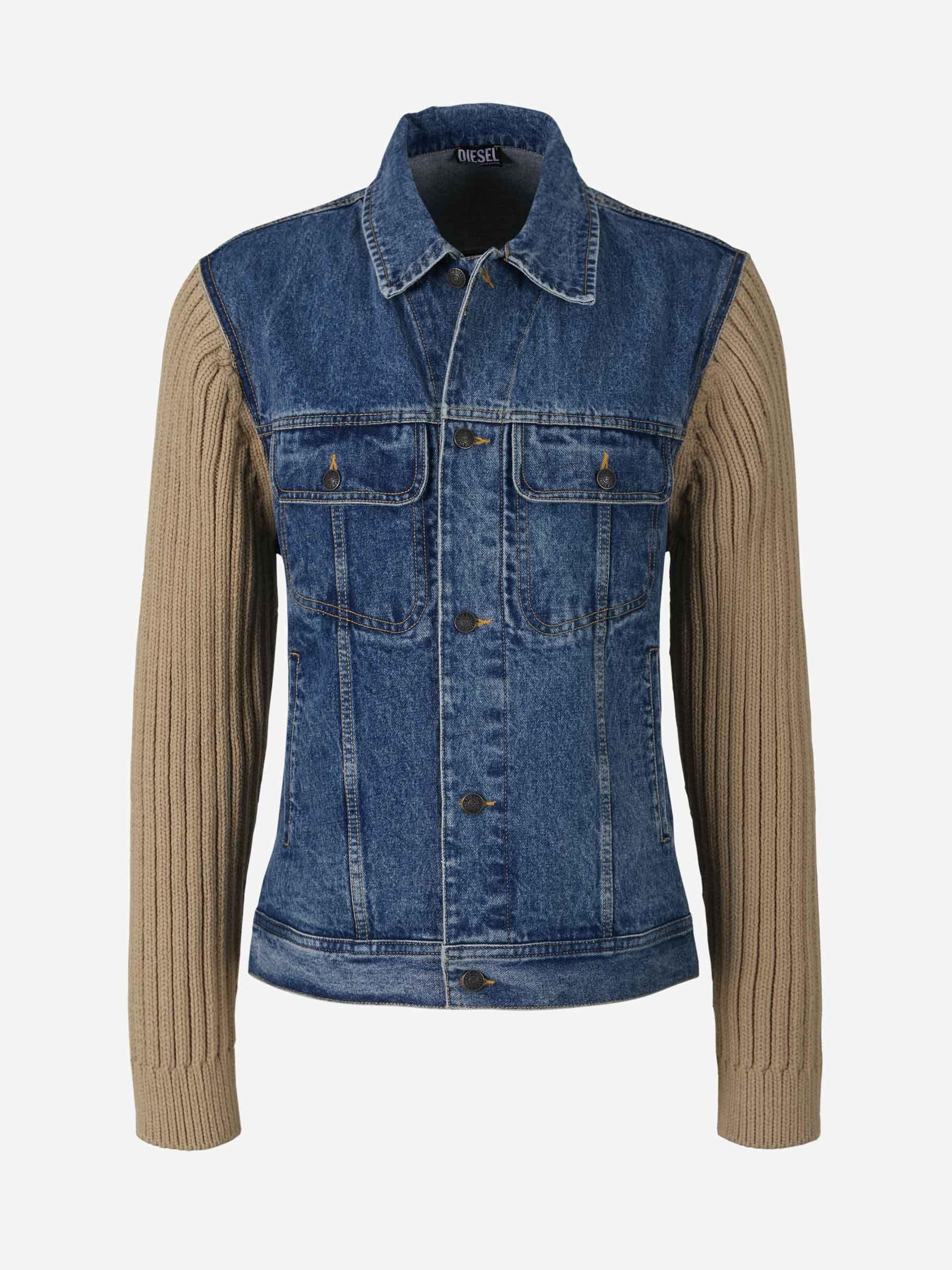 DIESEL Denim Knitted Jacket in Blue for Men | Lyst