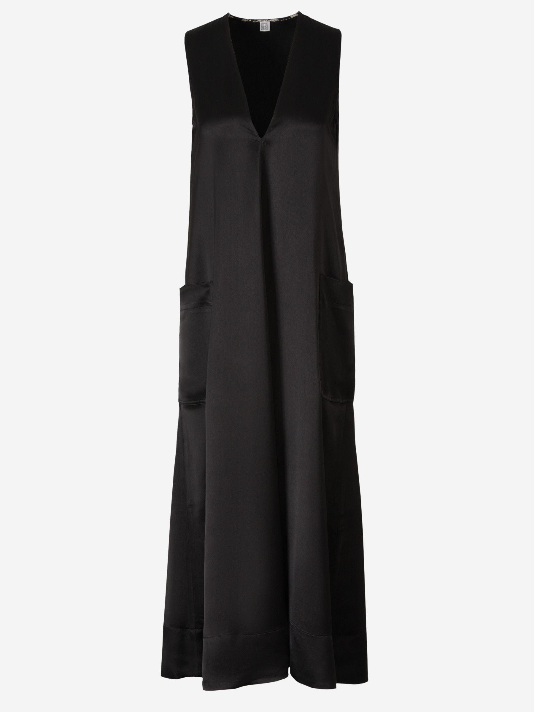 Totême Flared Dress in Black Lyst