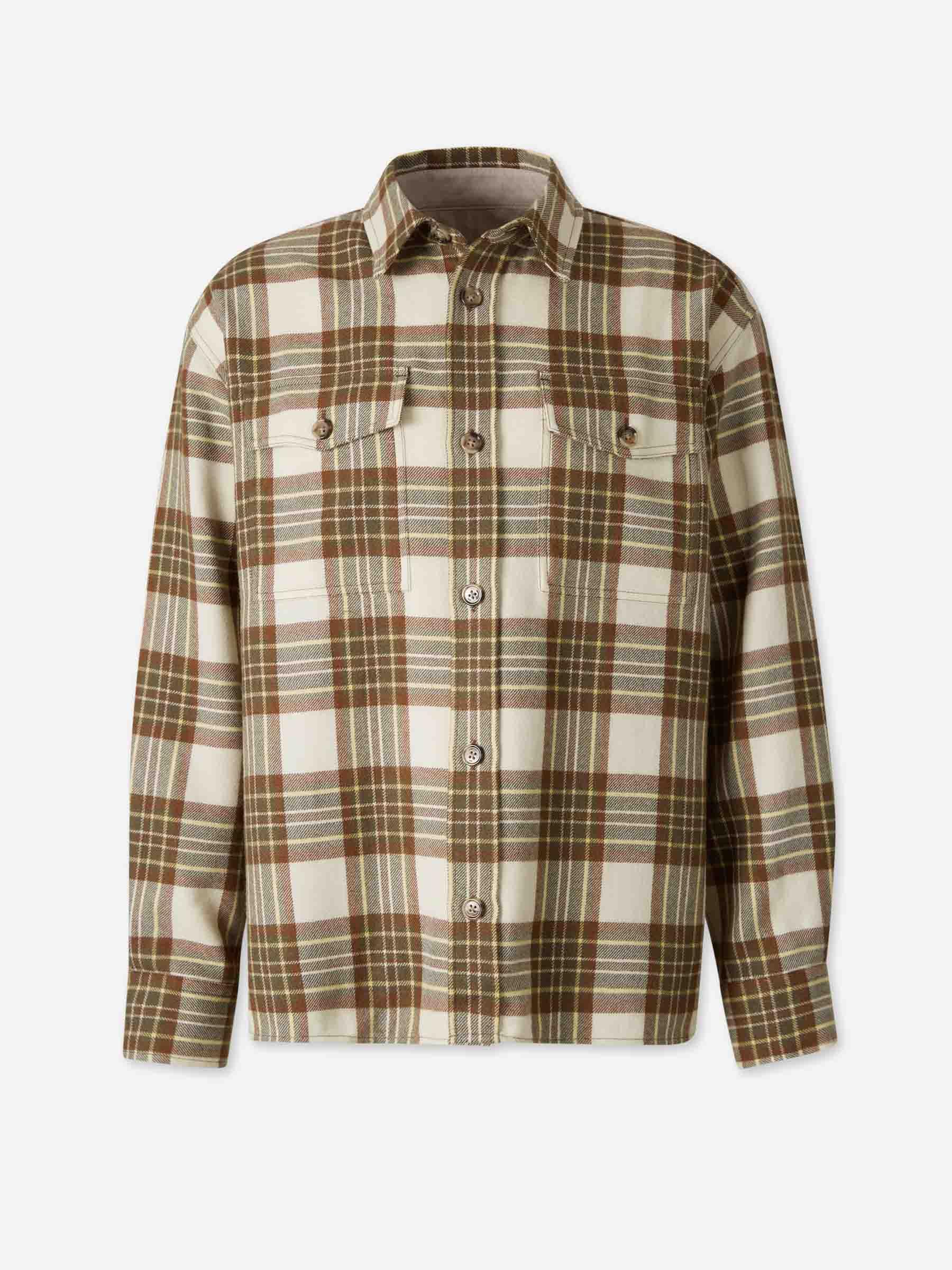 Lana Camisa Cuadros Loewe Camisa De Manga Corta En Mezcla De Lana