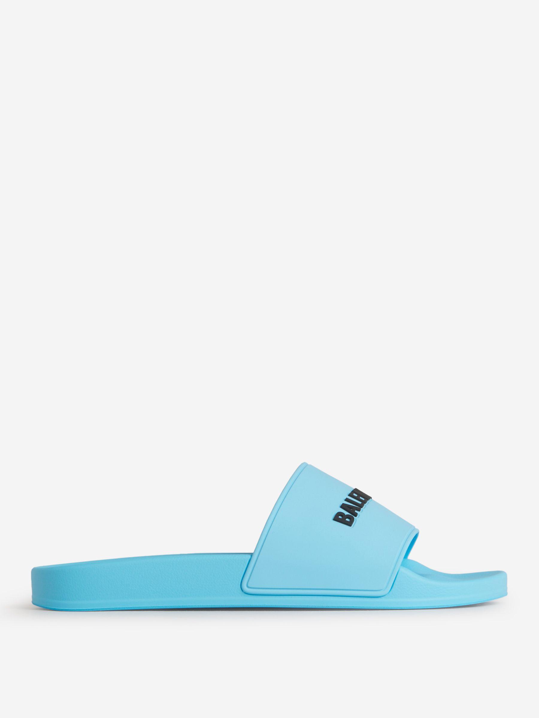 Balenciaga Pool Slide Sandals in Blue for Men | Lyst