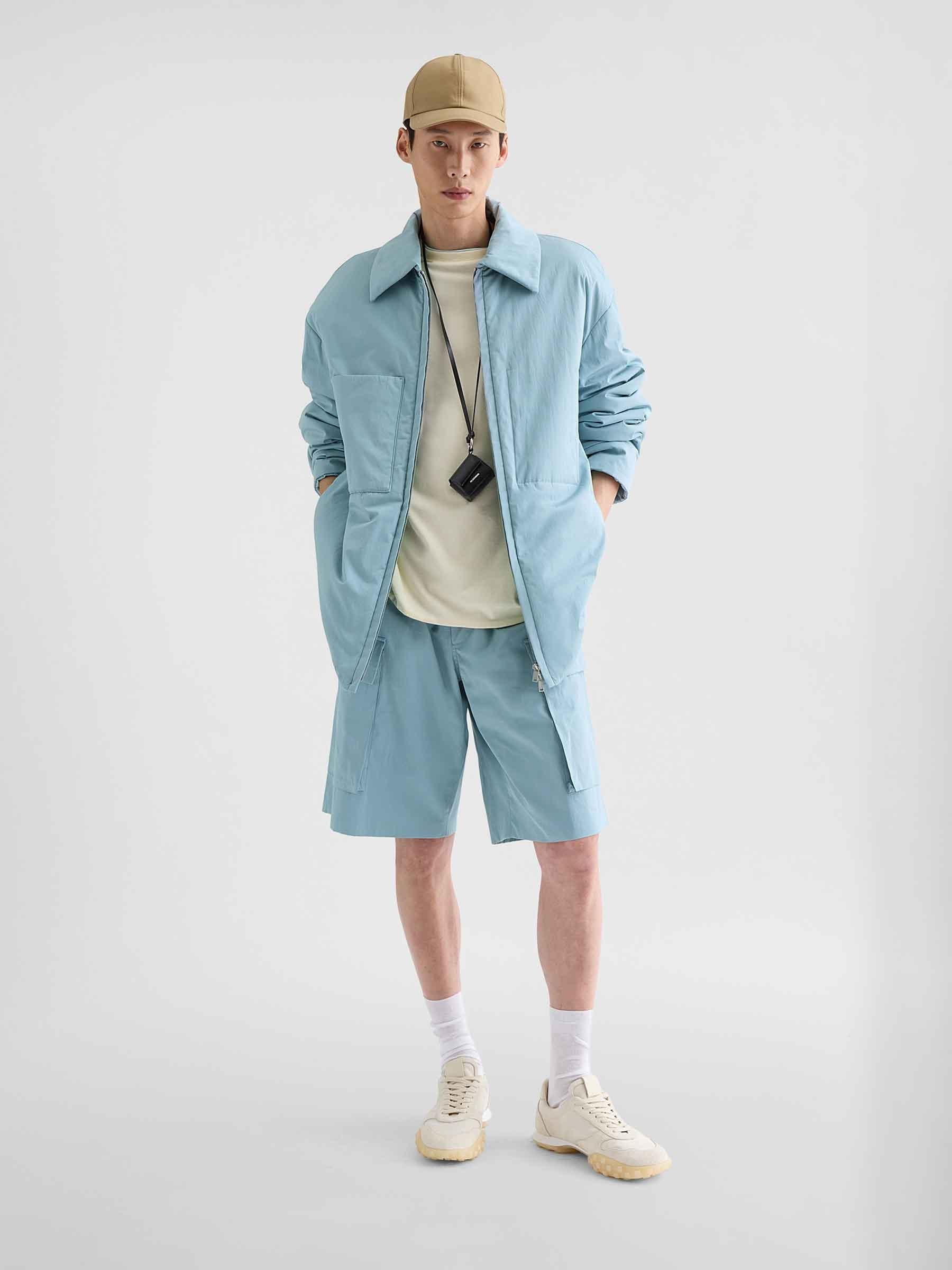 Jil Sander Cotton Cargo Shorts in Blue for Men | Lyst