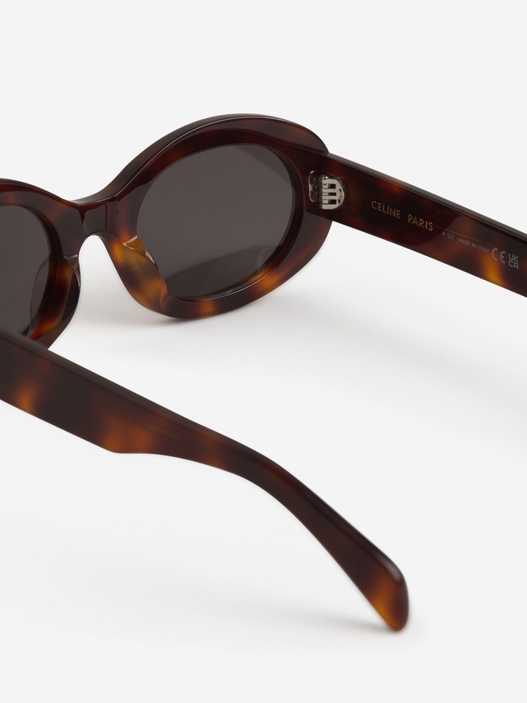 Celine Oval Sunglasses in Brown | Lyst
