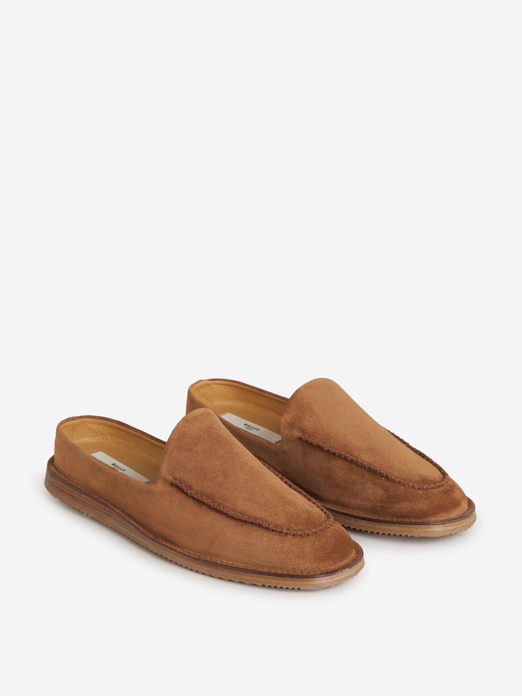 Bally Suede Slipon Loafers in Brown for Men Lyst