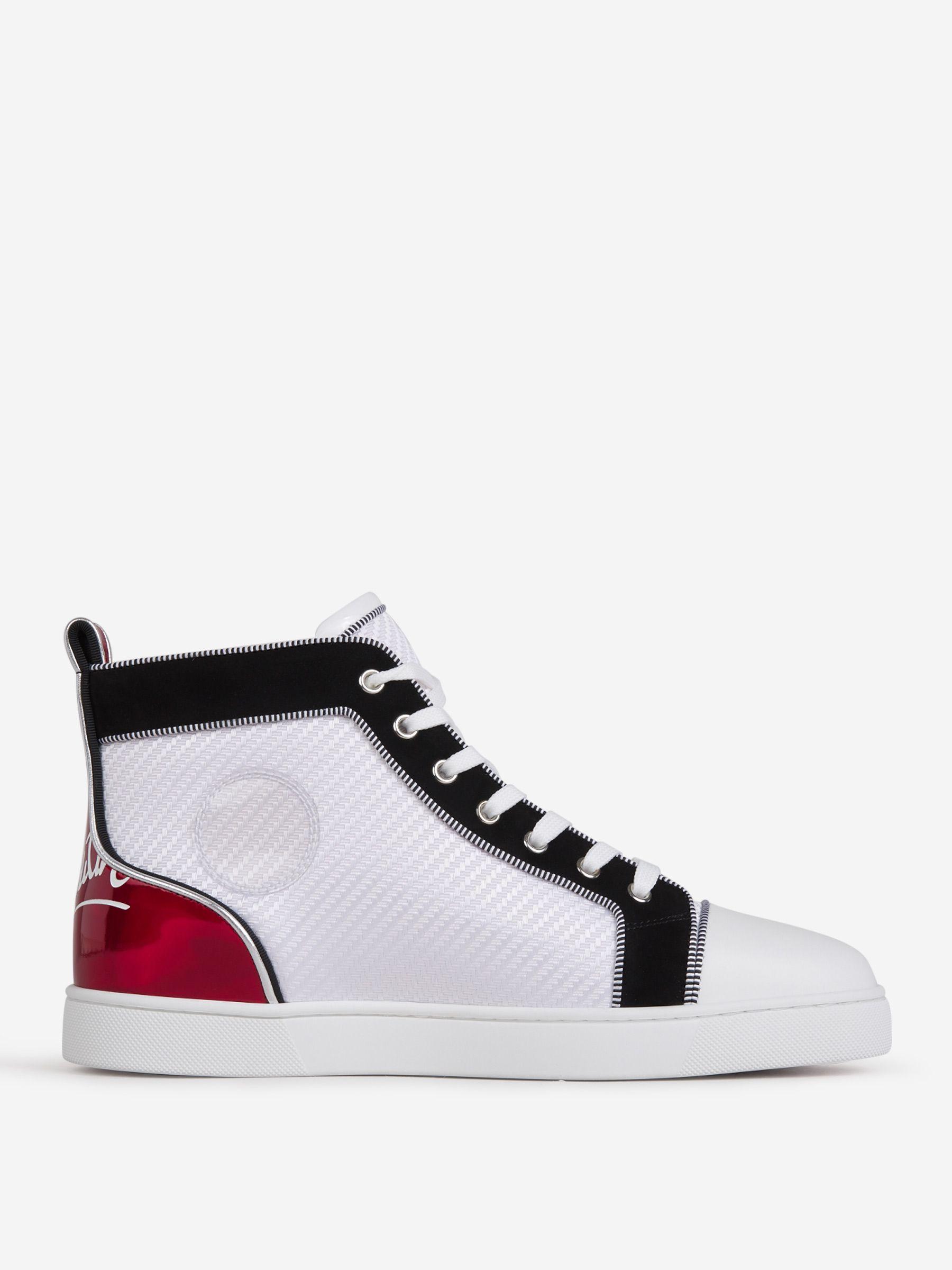 christian louboutin mens sneakers 100% Authentic New InBox 39.5 Red Black  White