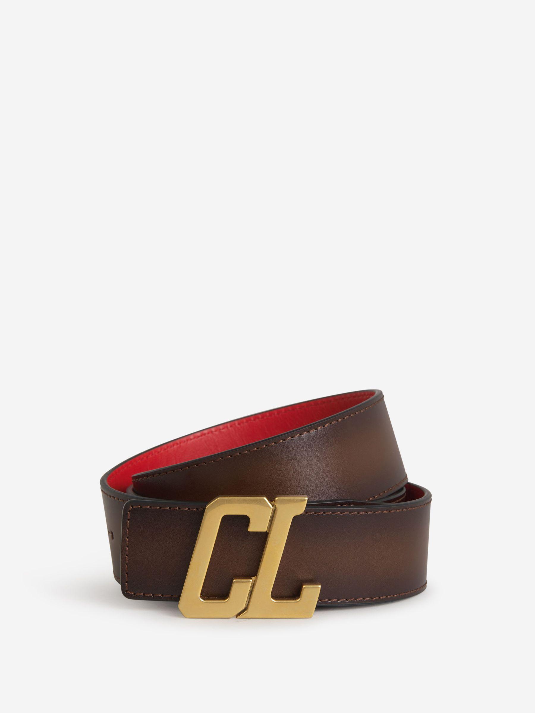 Christian Louboutin CL Logo Leather Belt for Men