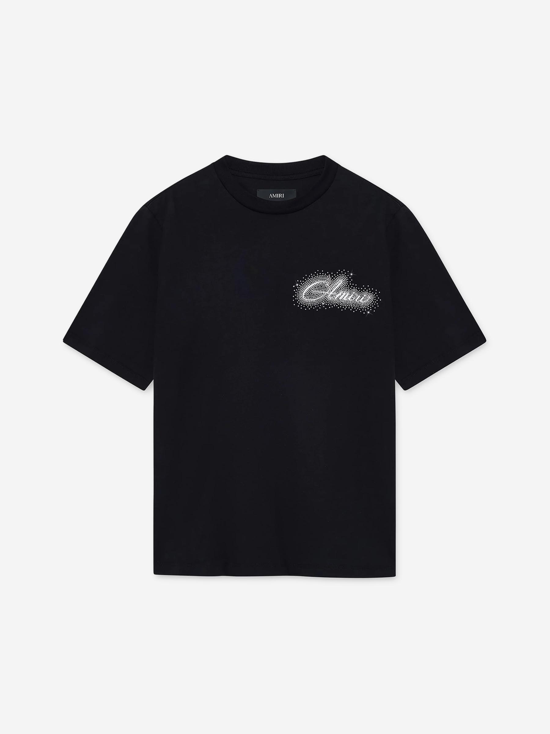 Amiri Crystal Script T-Shirt in Black for Men | Lyst