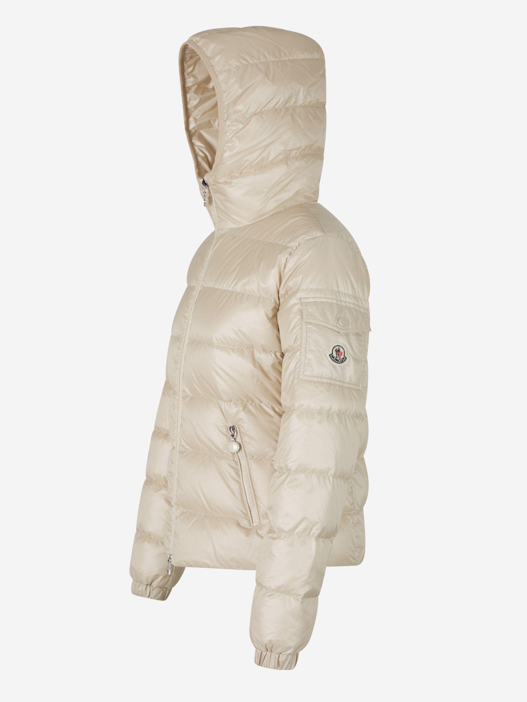 Moncler Gles Padded Jacket in Natural | Lyst Australia