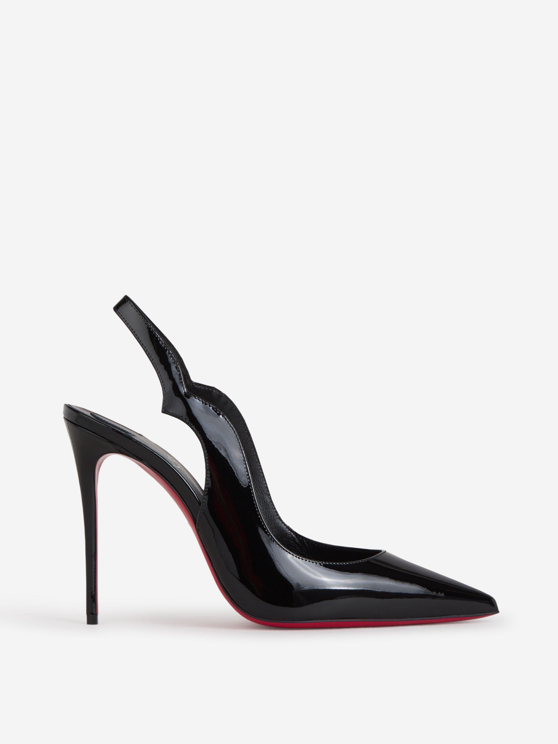 Christian Louboutin Leather Hot Chick Sling Shoes in Black | Lyst