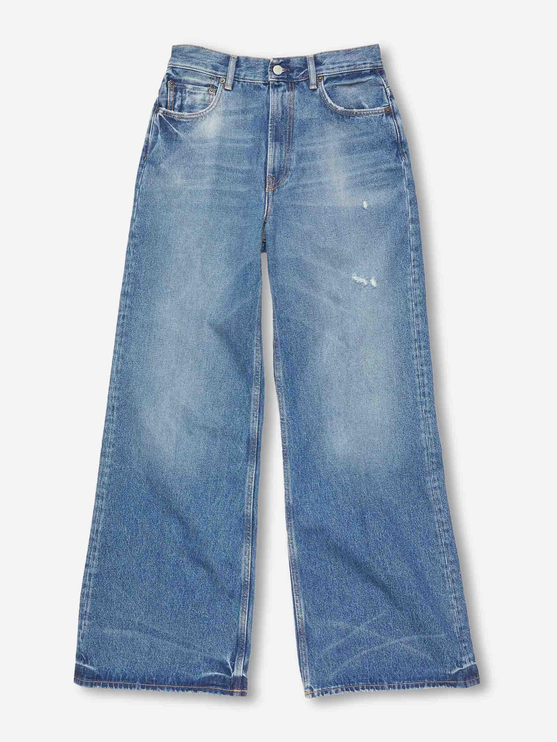 【送料&関税込】Acne Studios Logo Patch Wide-leg Jeans Acne Studios Logo Patch Wide-leg Jeans | italist