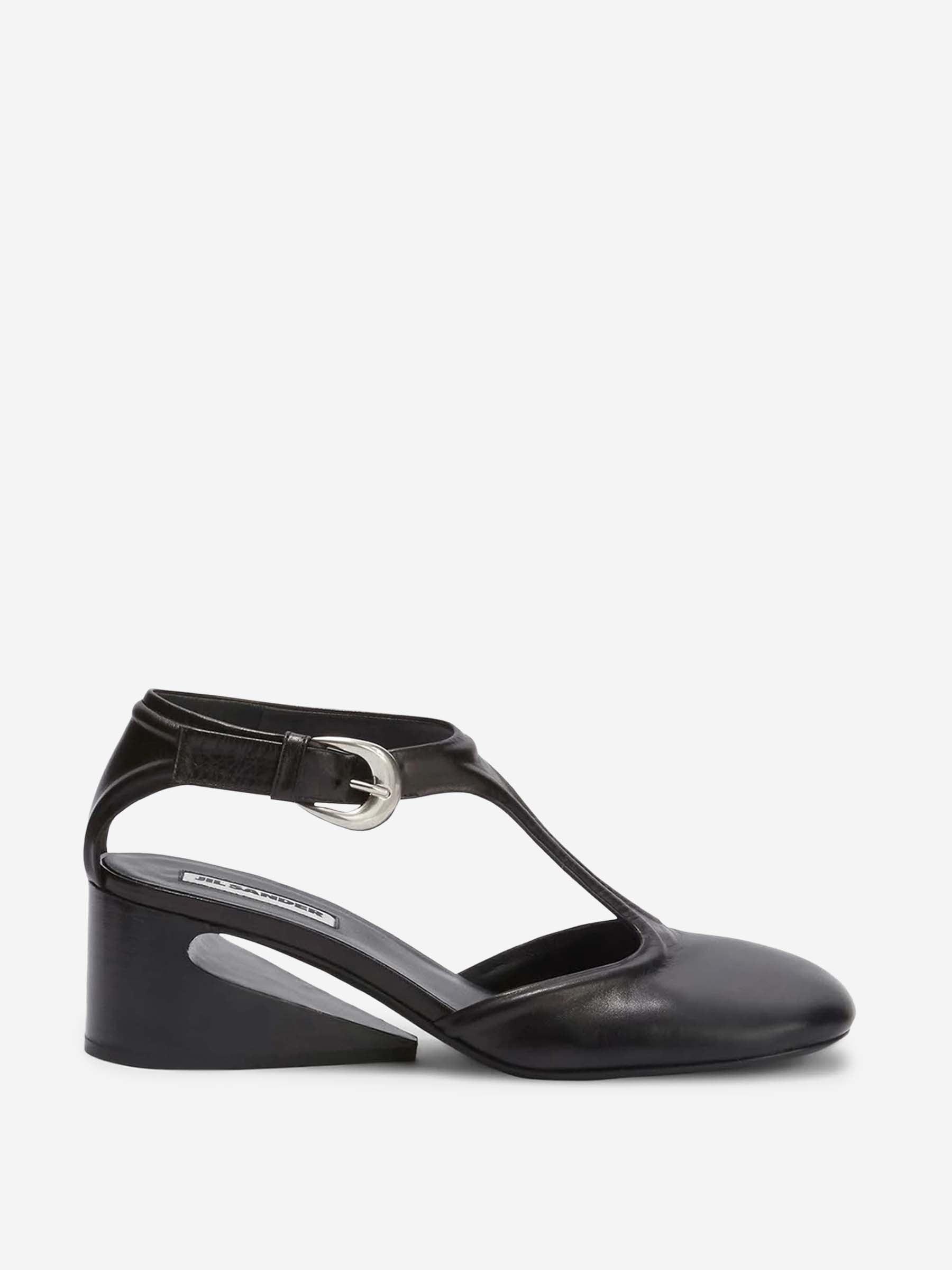 【Jil Sander】 Mary Jane Heels ブラック JIL SANDER Leather Mary Jane pumps | NET-A-PORTER