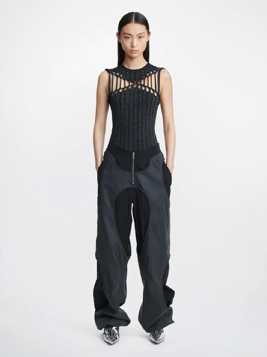 Dion Lee X Braid Reflective Top In Black Lyst 