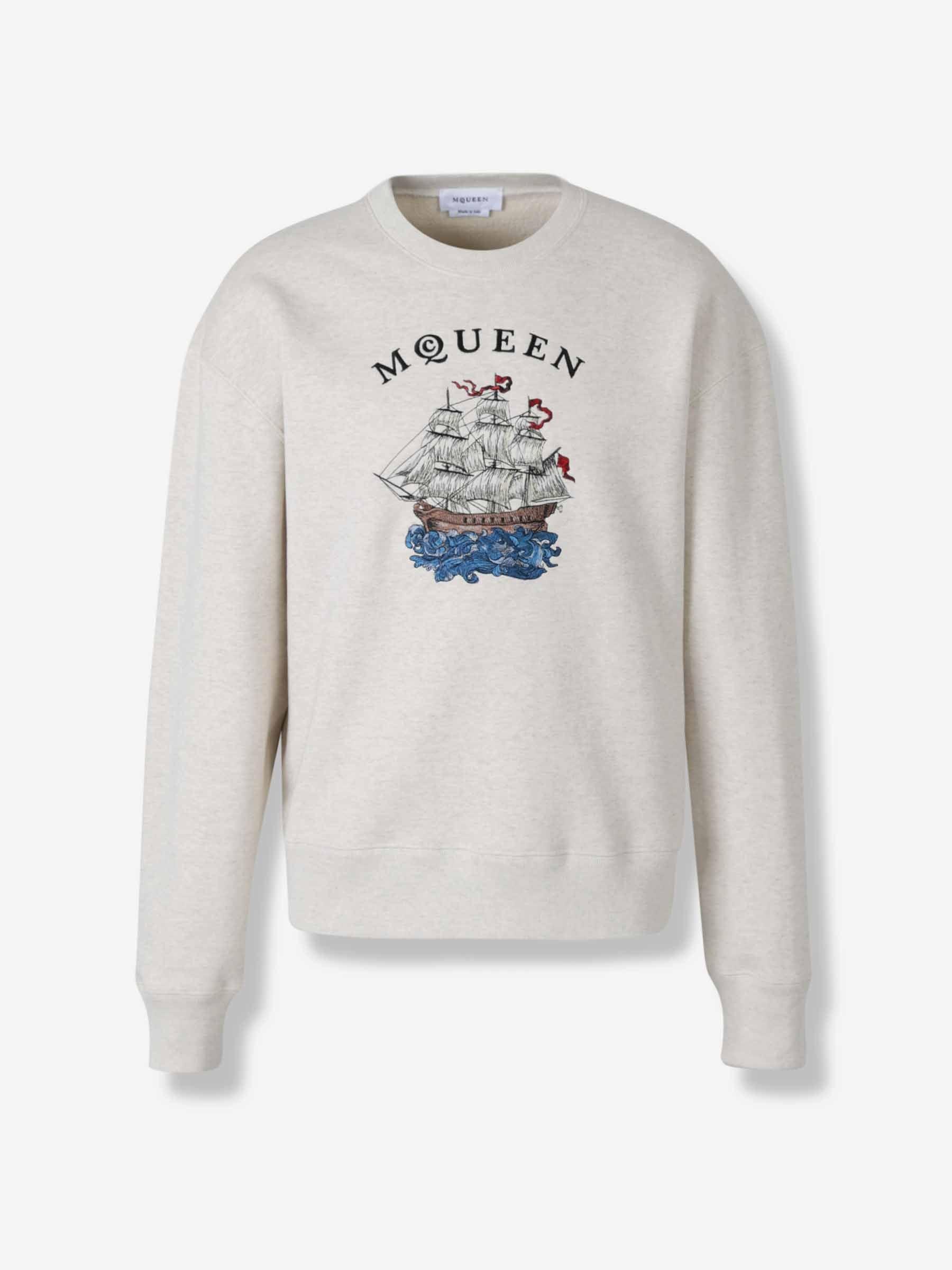 ALEXANDER MCQUEEN ロコ刺繍クルネックスウェットシャツ McQueen Sweatshirts for Men | Online Sale up to 60% off | Lyst