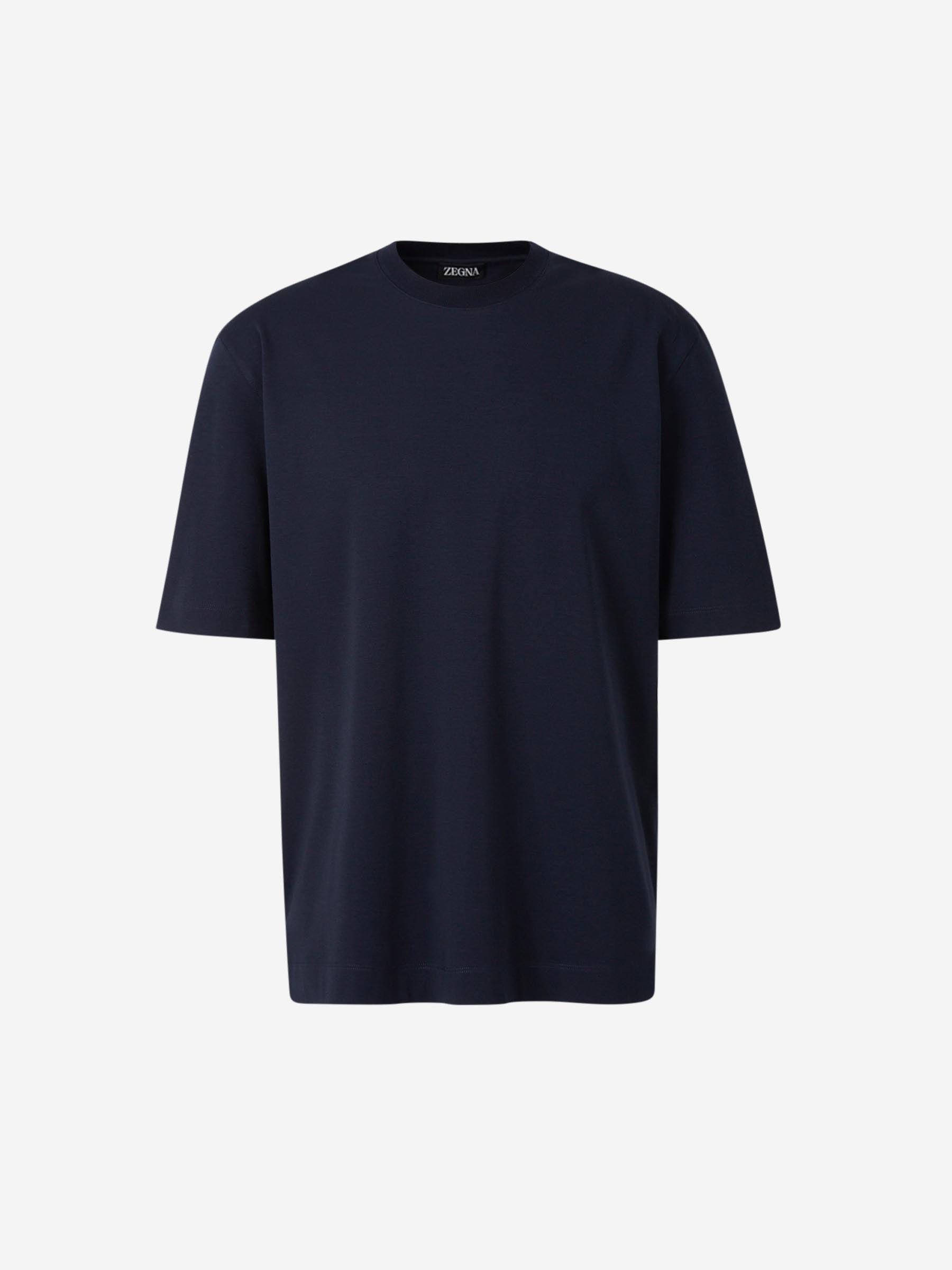 Tシャツ・カットソー ERMENEGILDO ZEGNA Men T Shirts UF360A9 F765B09 Blue ZEGNA Men's Pure Cotton T-Shirt | A.K. Rikk's
