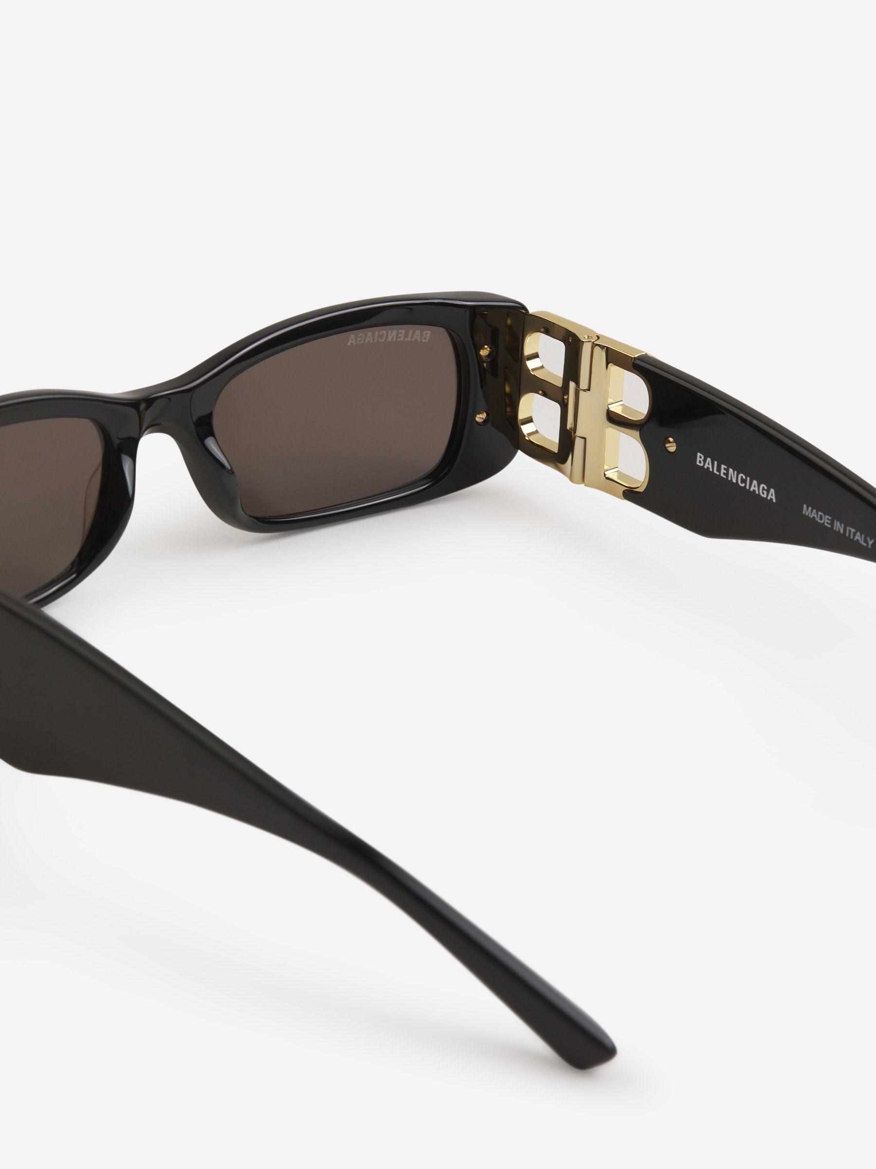 Balenciaga Rectangular Sunglasses in Black for Men | Lyst
