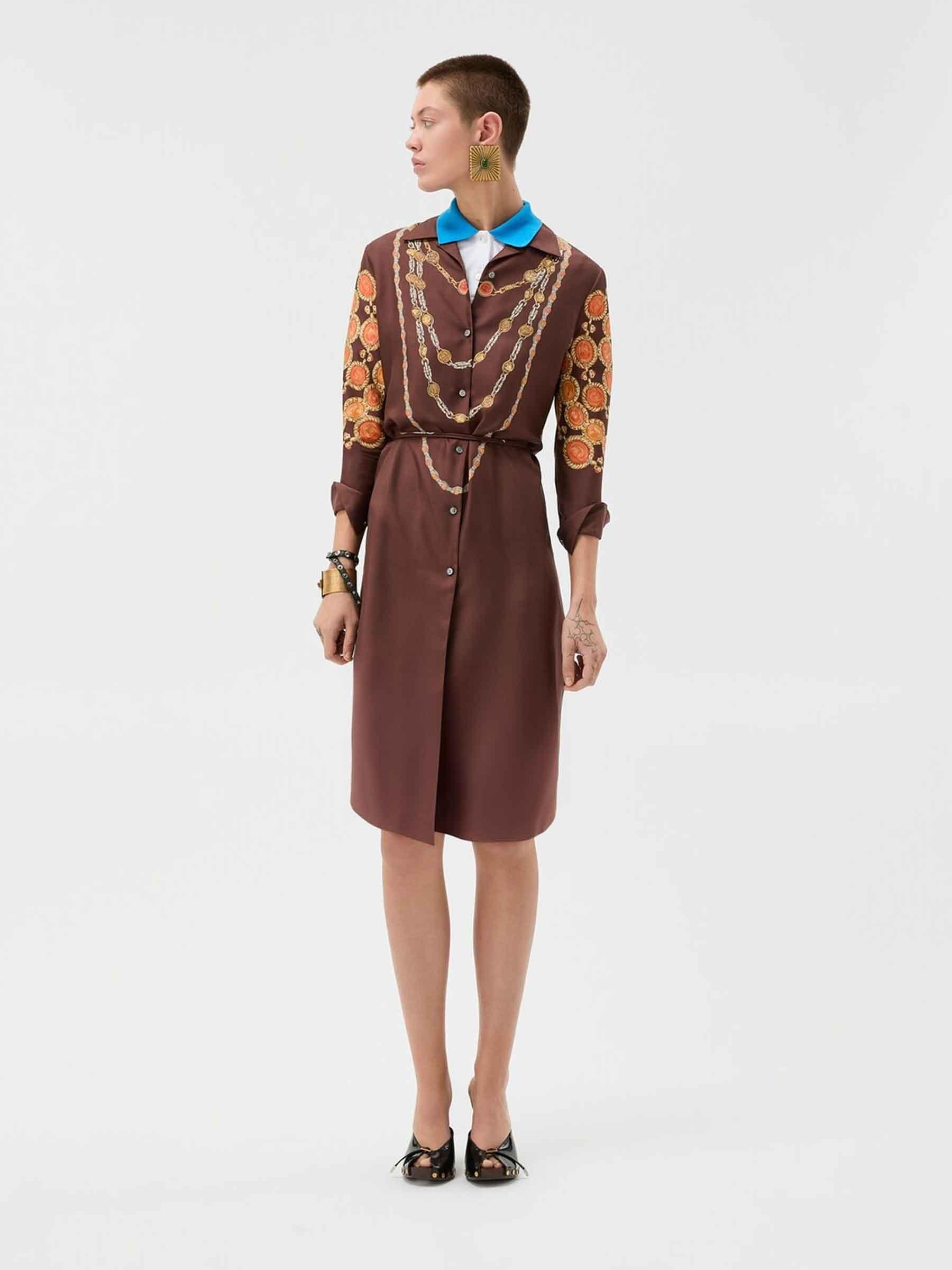 versace brown dress Versace Brown Velvet Dress – Treasures of NYC