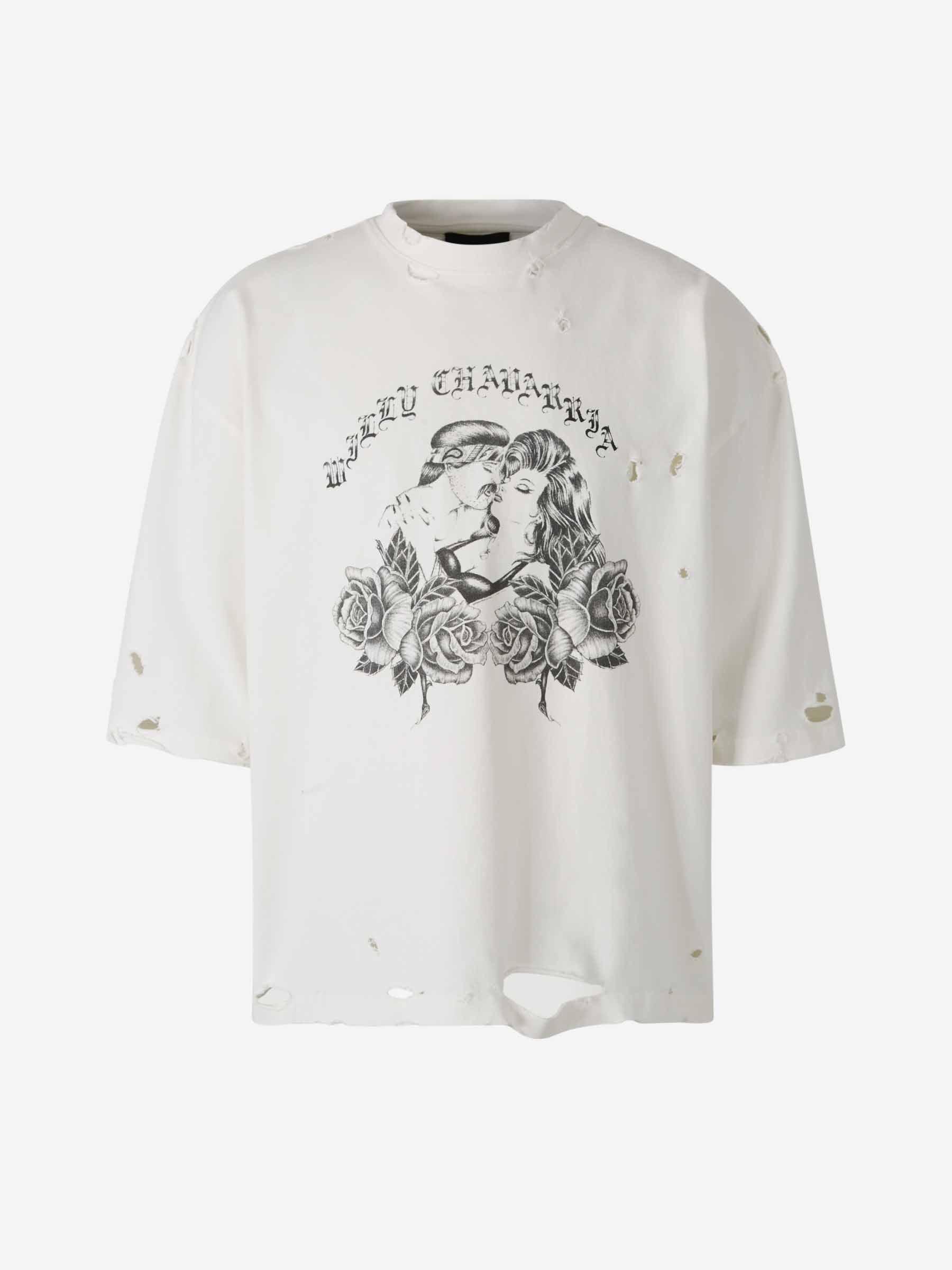 Willy Chavarria Buffalo Lover T-Shirt in White for Men | Lyst