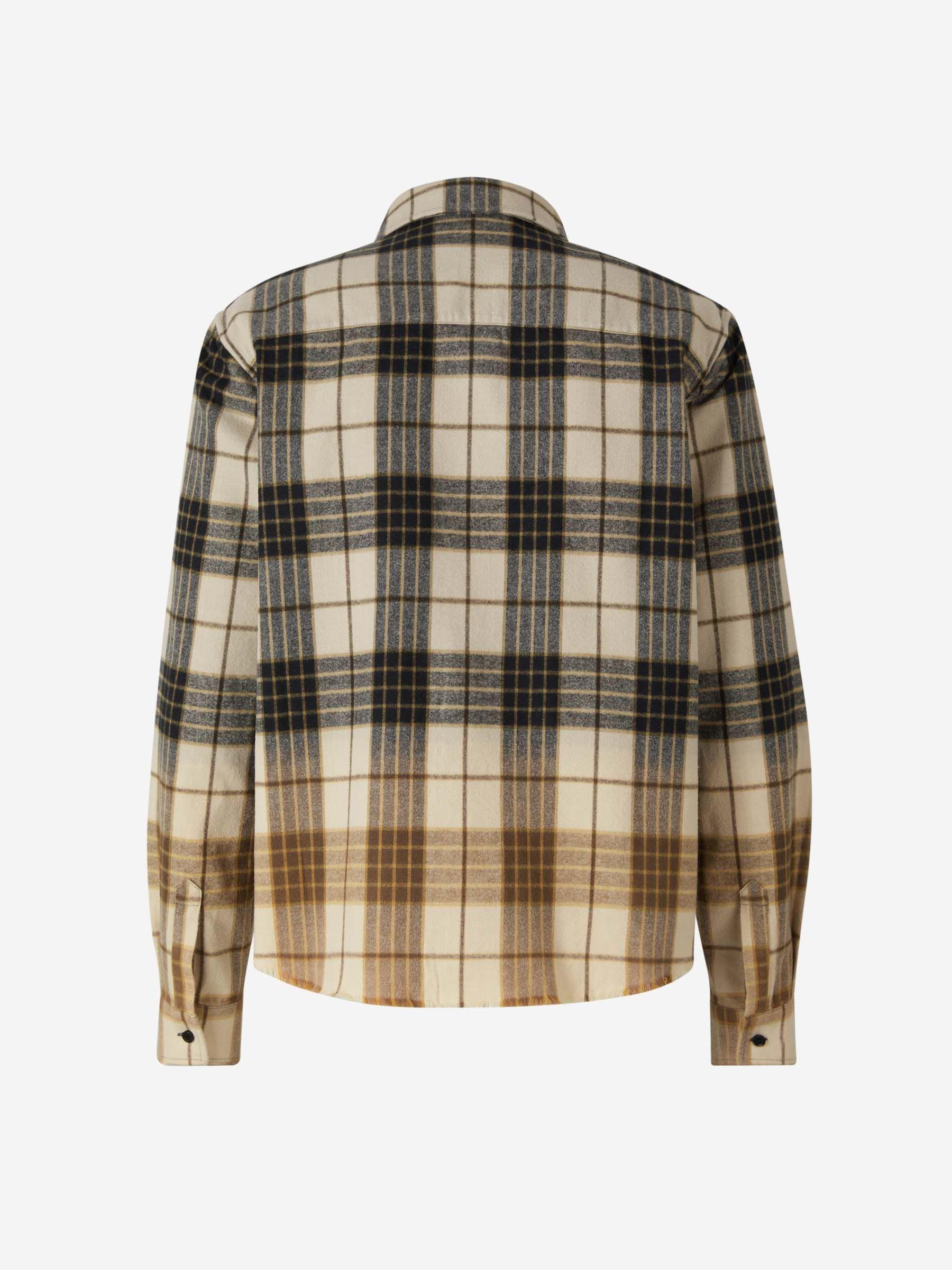 Amiri Checked Motif Flannel Shirt in Natural for Men | Lyst
