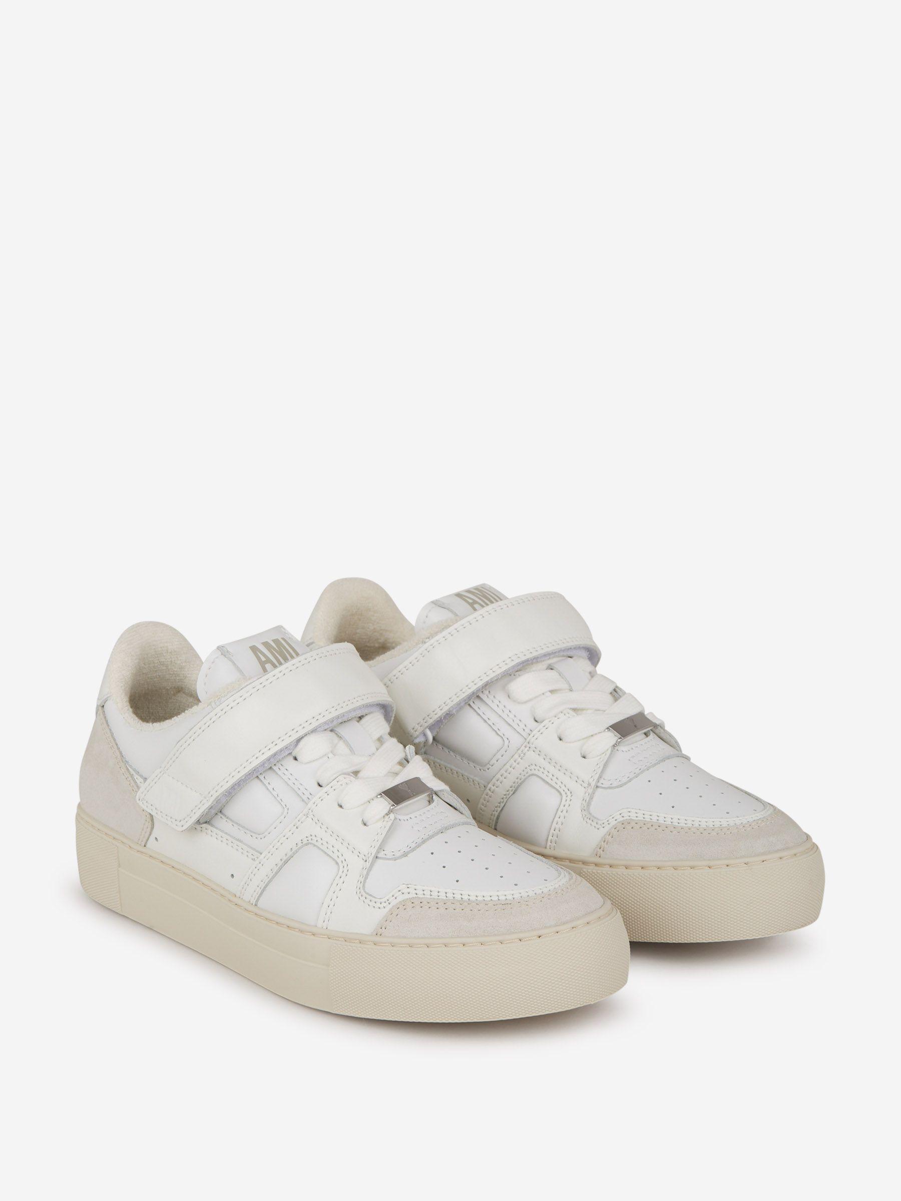 Ami Paris Low Leather Sneakers in White for Men | Lyst