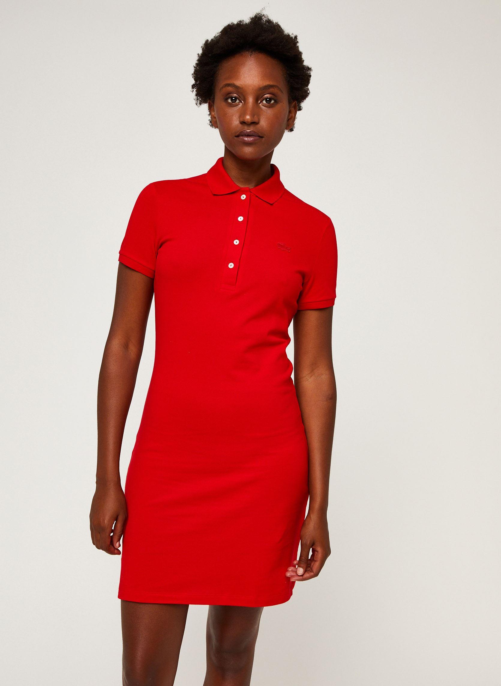 lacoste robe rouge