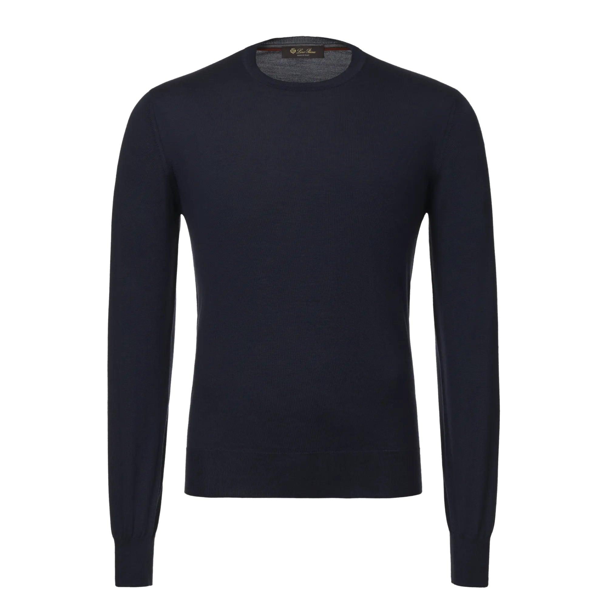 Loro Piana Crew-neck Cashmere Sweater in Blue for Men | Lyst