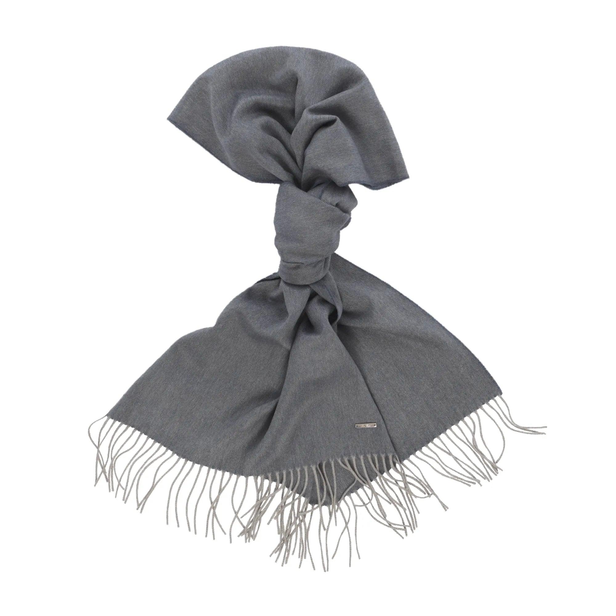 Loro Piana Fringed Herringbone Cashmere Scarf in Gray for Men Lyst