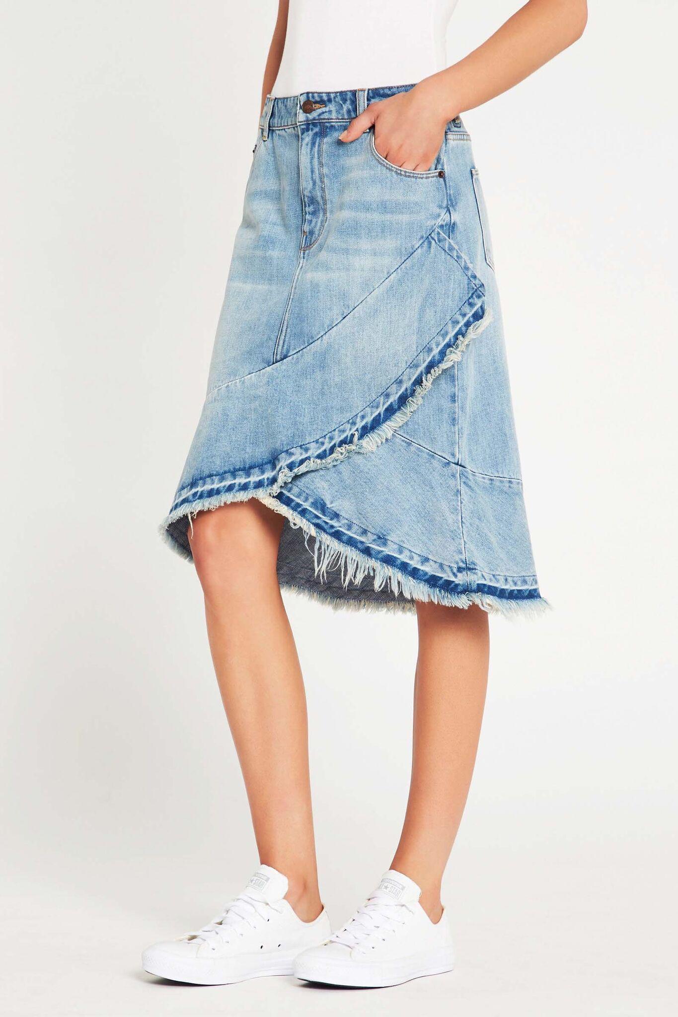 sass and bide denim skirt