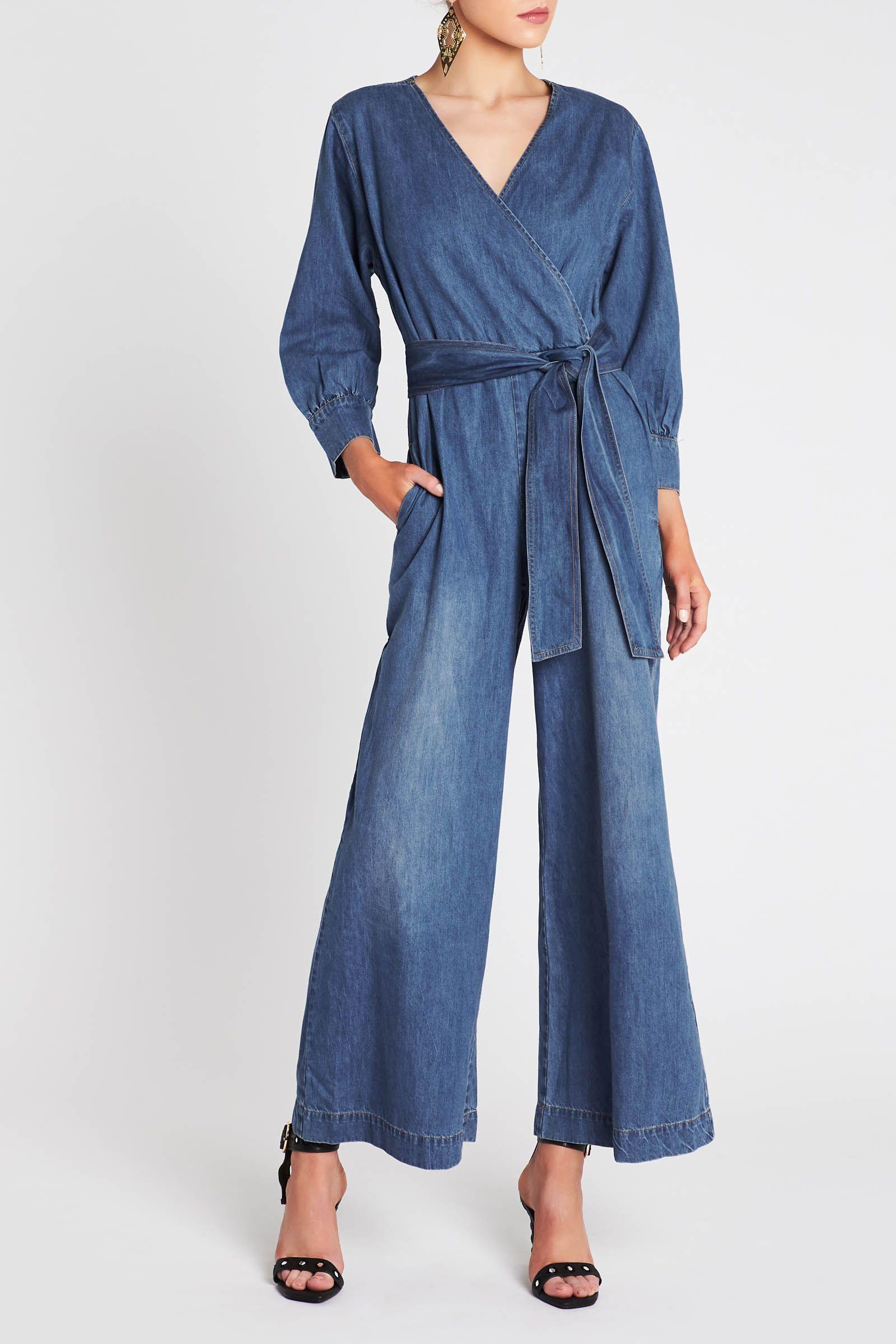 sass and bide denim jumpsuit