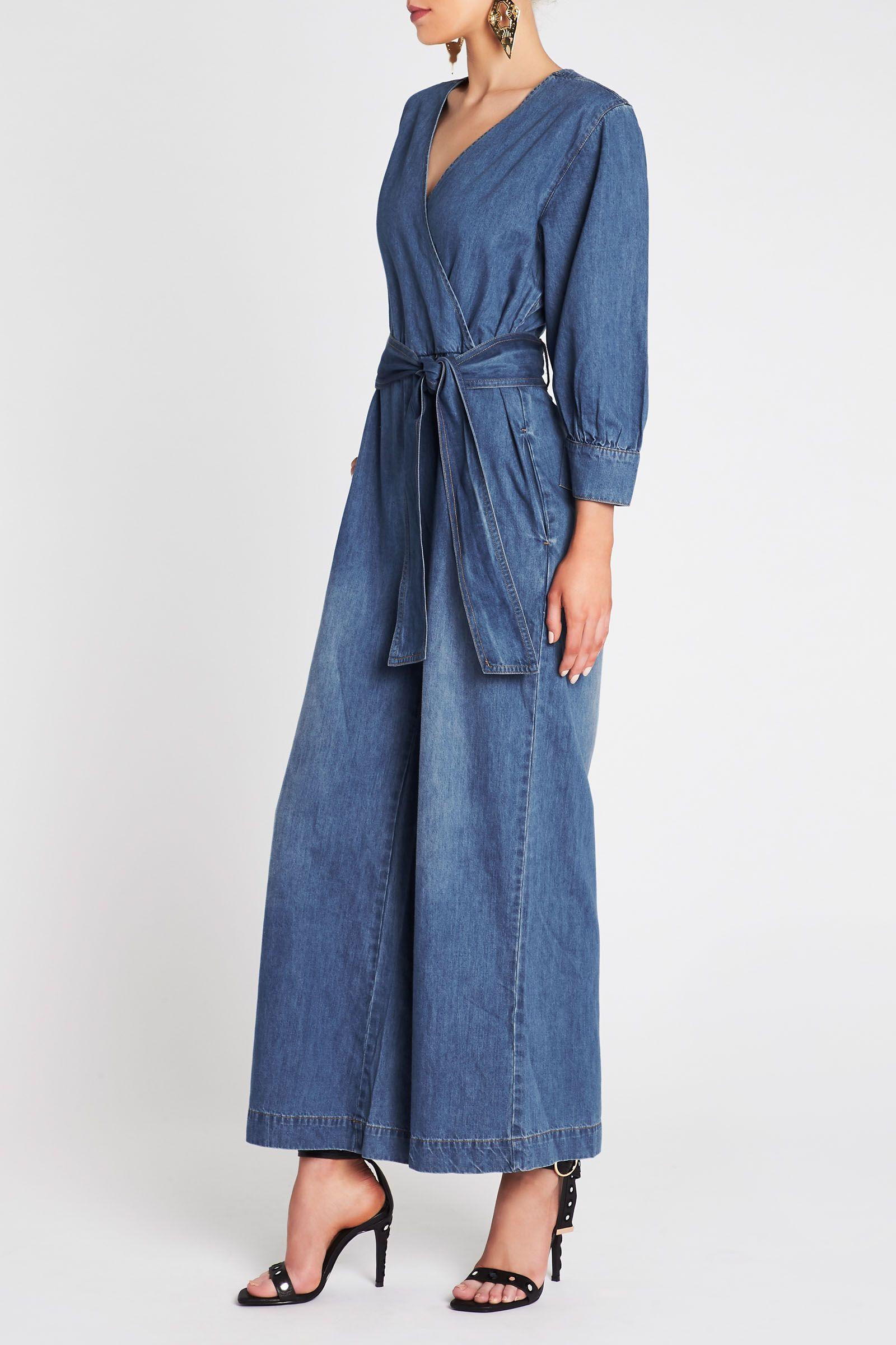 sass and bide denim jumpsuit