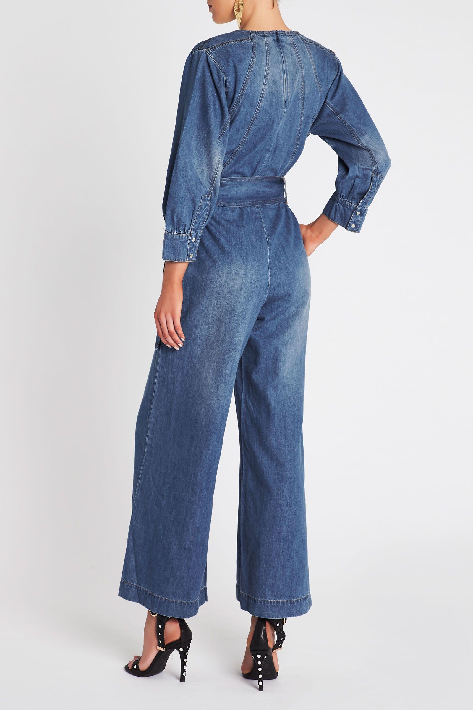 sass and bide denim jumpsuit