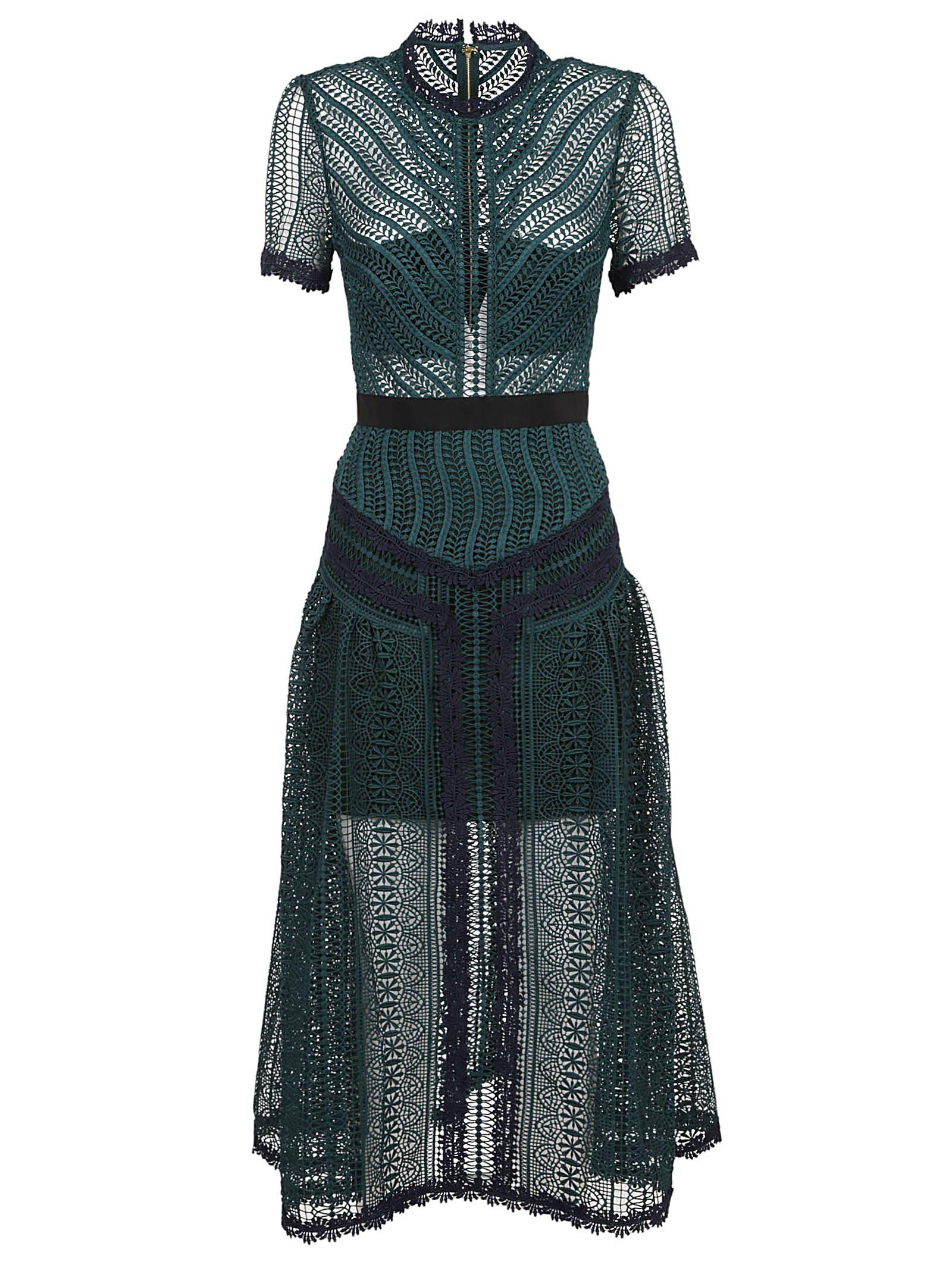 self portrait wave lace dress