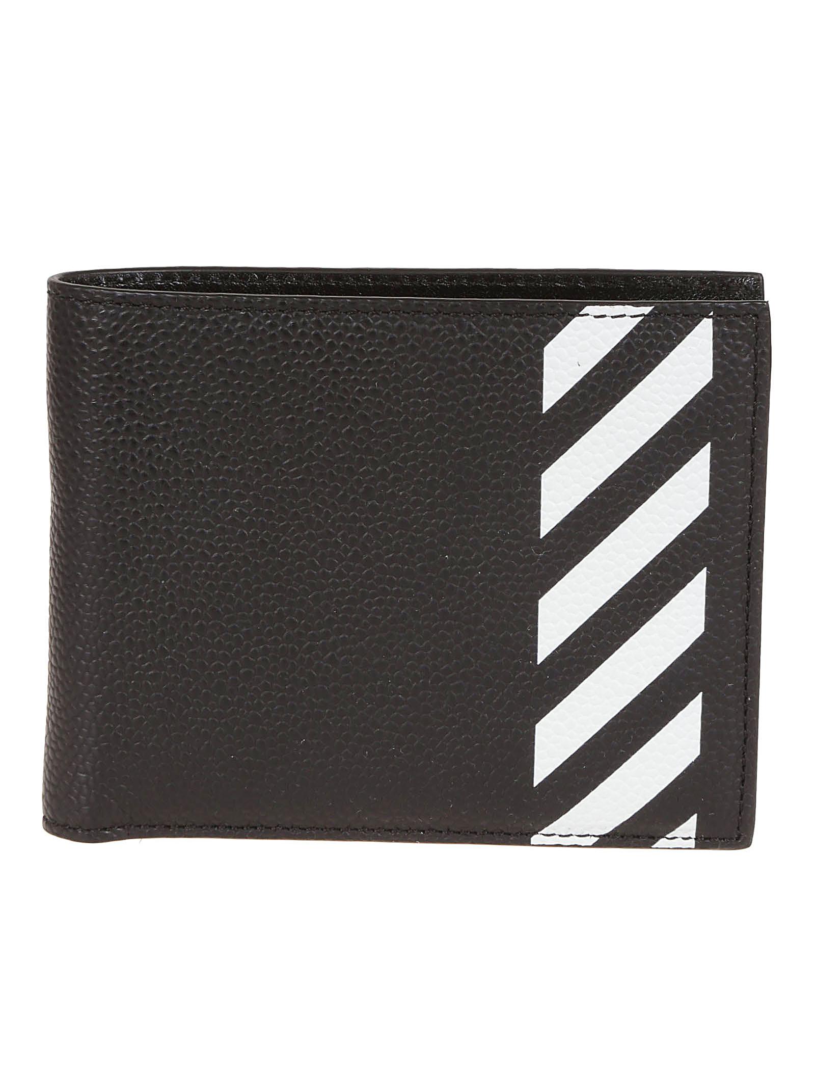 Off-White c/o Virgil Abloh Leather Diag Bifold Wallet in Black for Men - Lyst