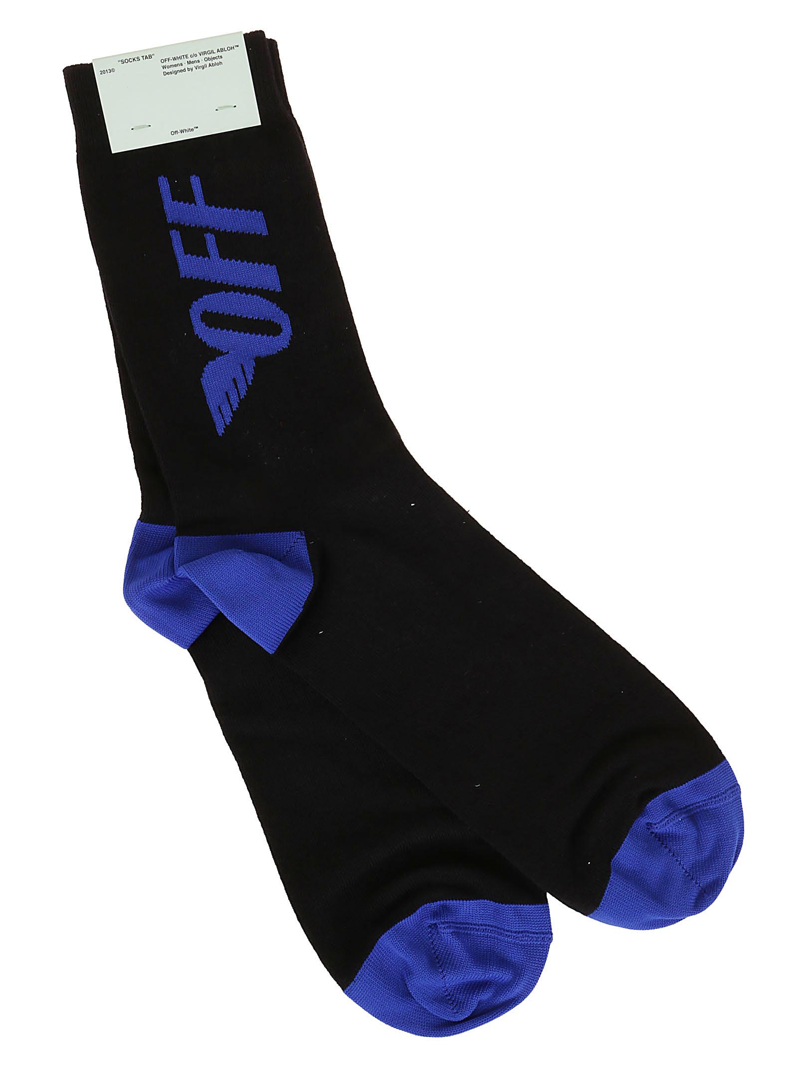 off white blue socks