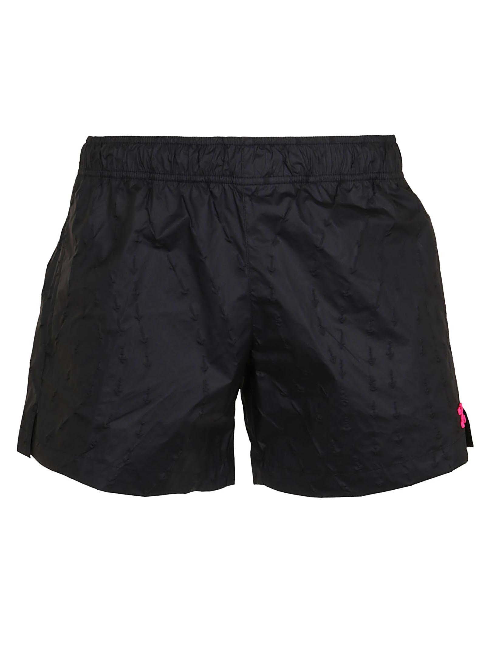 off white black swim shorts