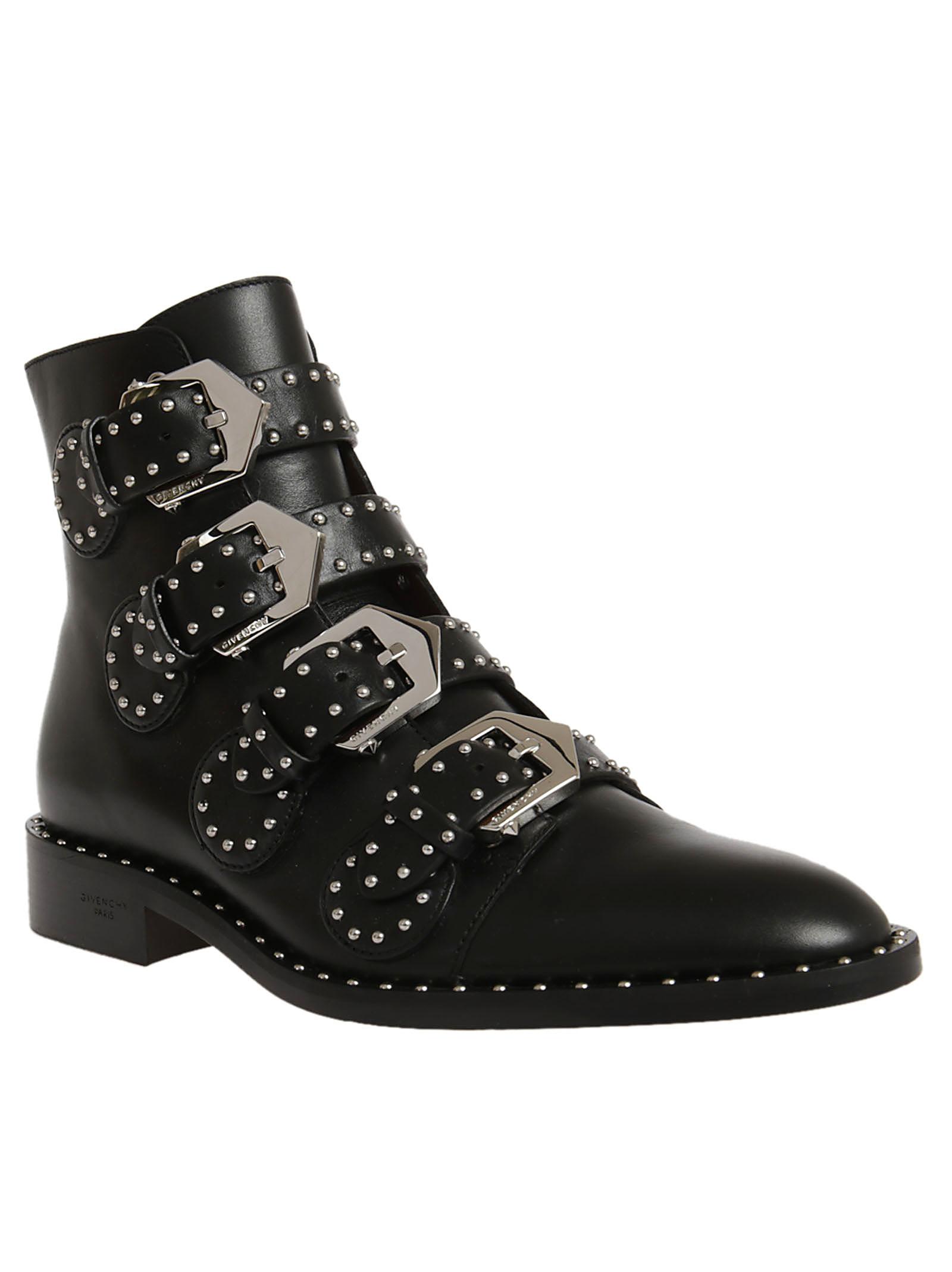 givenchy studded buckle boots