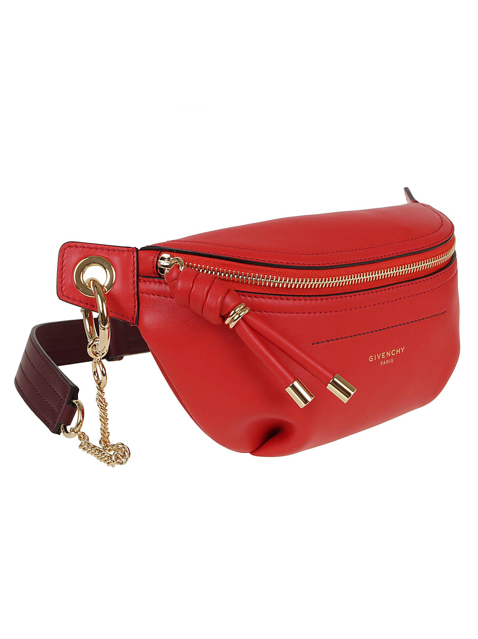Givenchy Leather Whip Belt Bag Mini in Red - Lyst