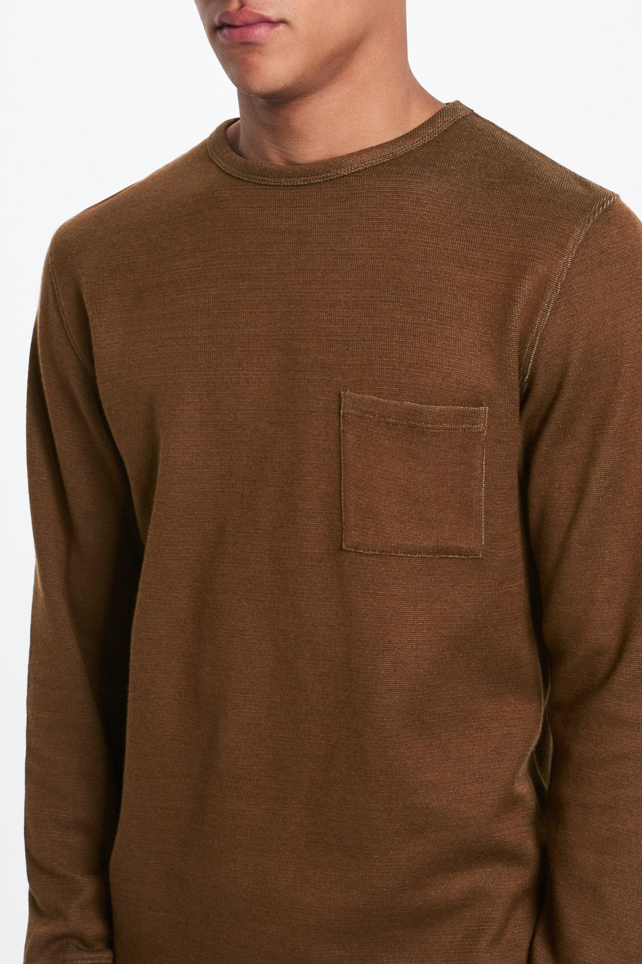 Download Saturdays NYC James Long Sleeve Double Knit Wool T-shirt ...
