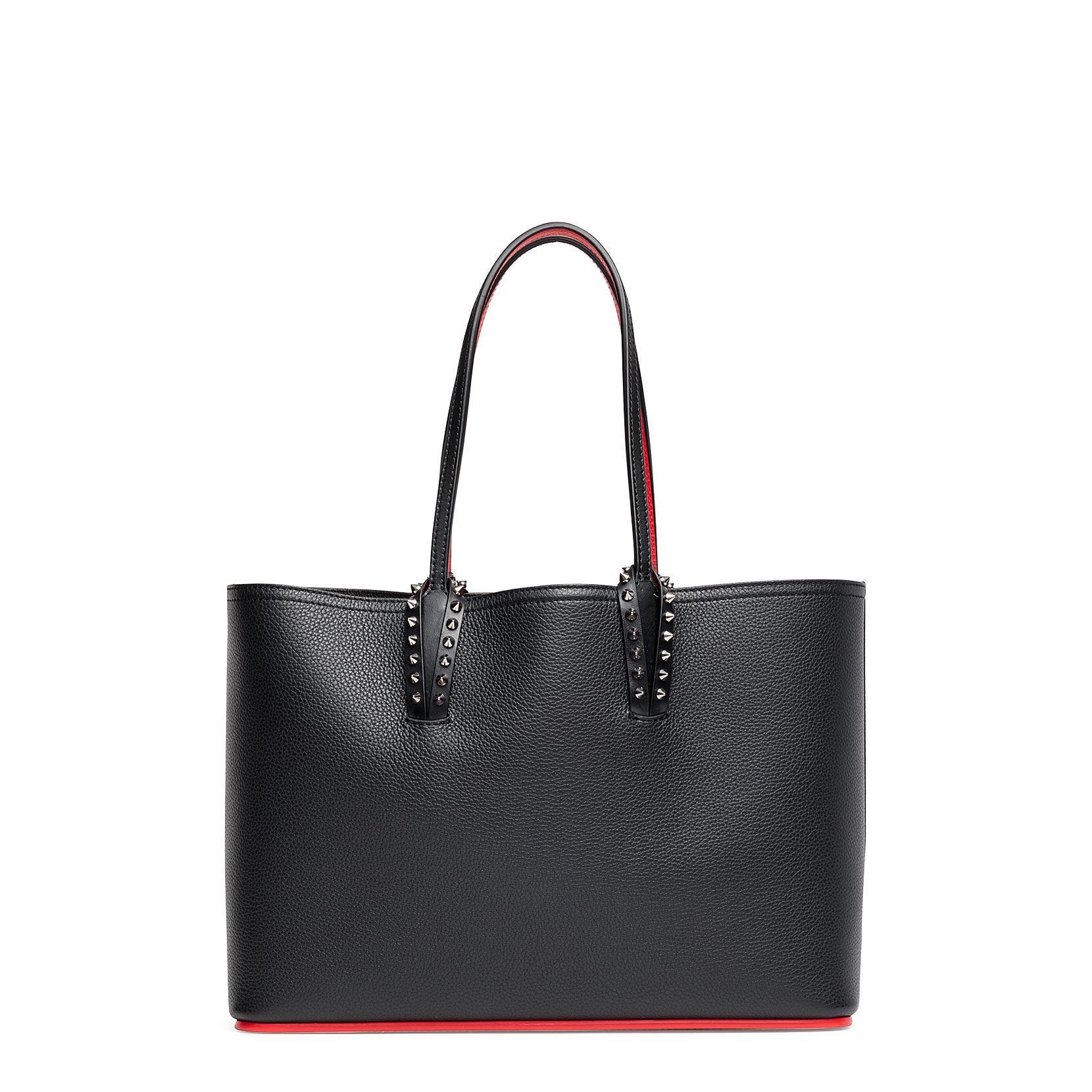 Christian Louboutin Cabata Small Black Leather Tote - Lyst
