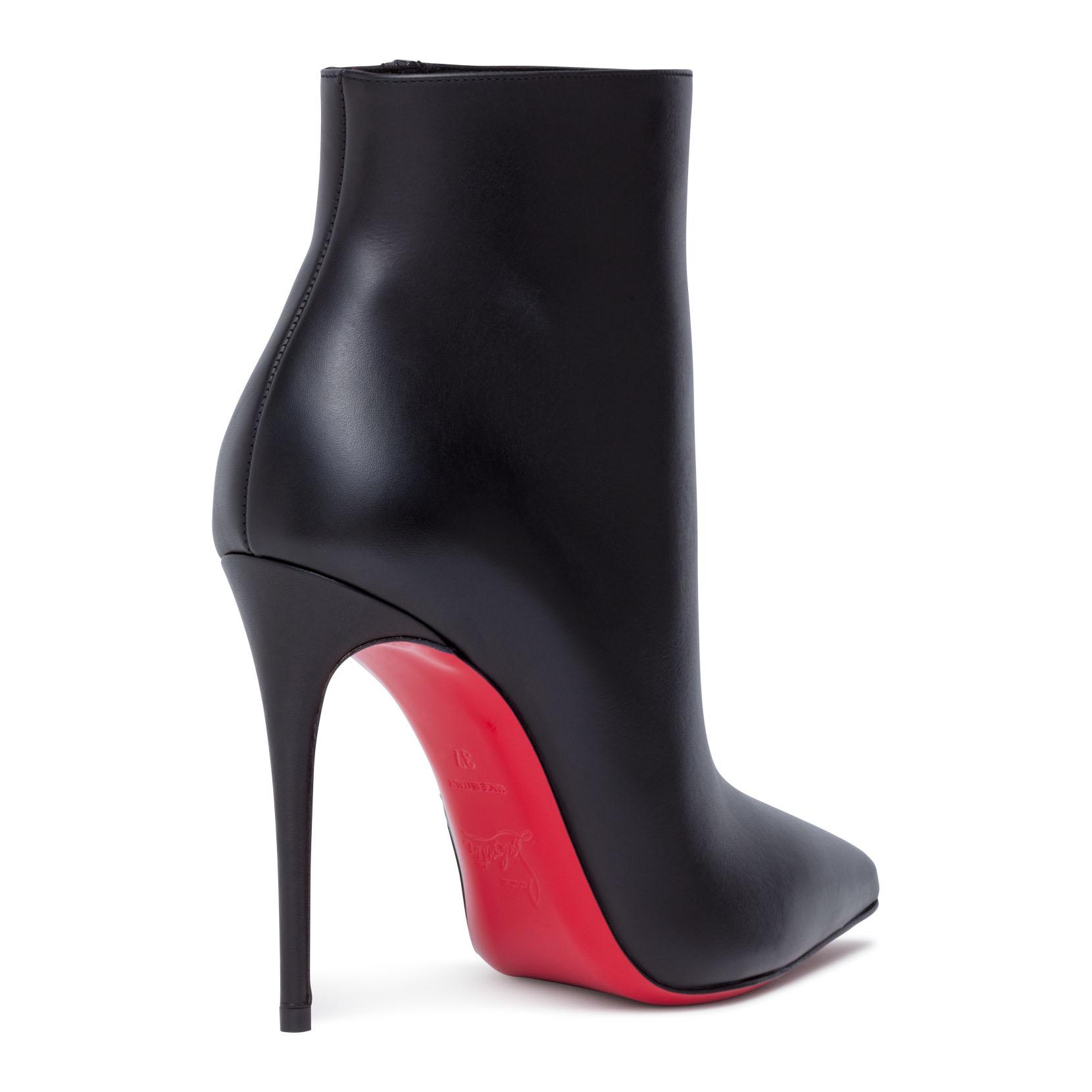 Lyst - Christian Louboutin So Kate 100 Black Leather Booties in Black