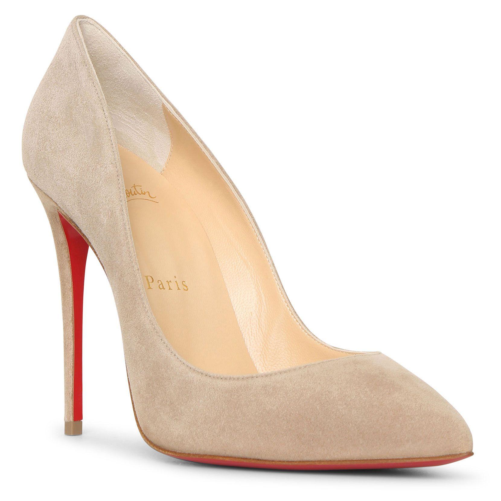 Christian Louboutin Pigalle Follies 100 Nocciola Suede Pumps in ...