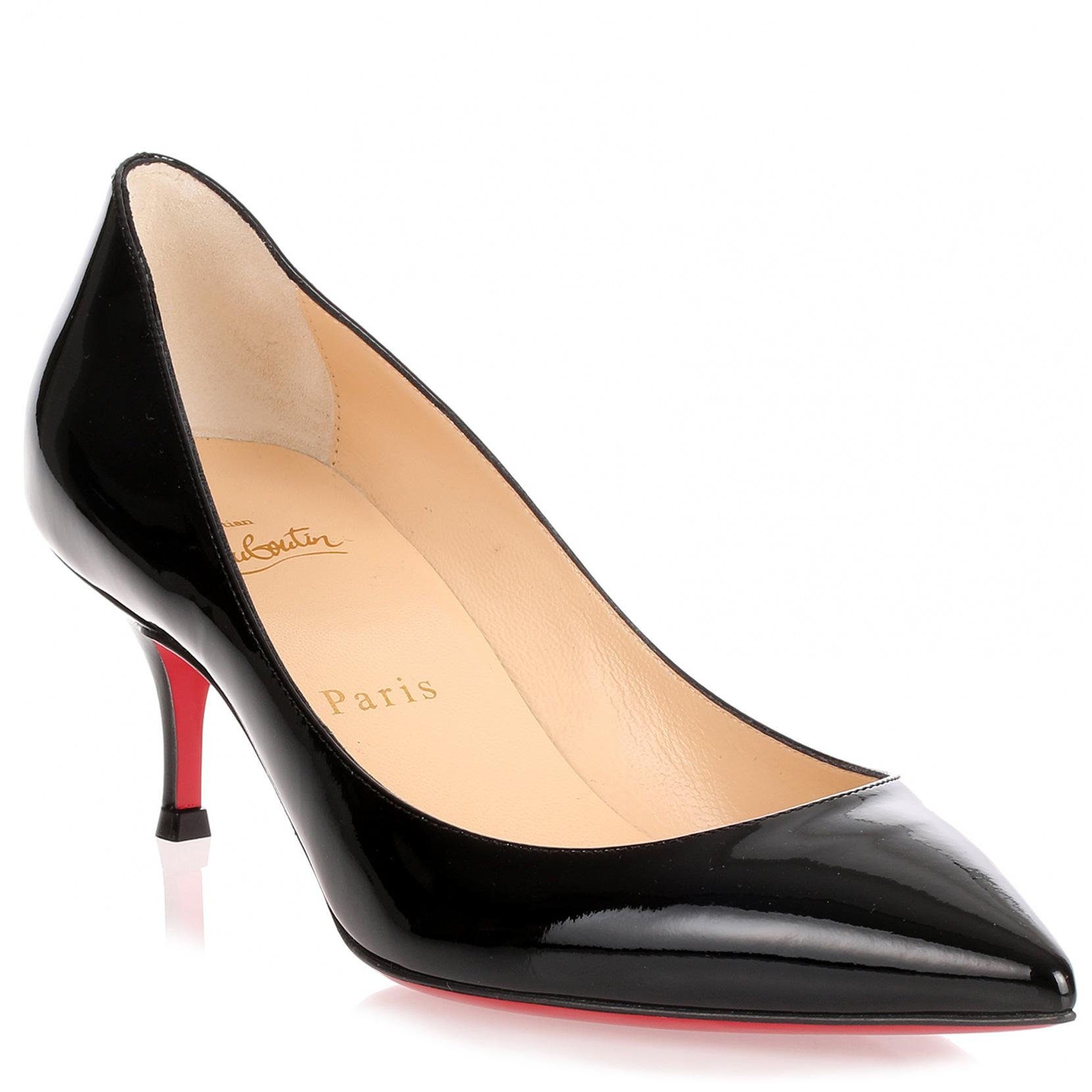 Christian Louboutin Uptown 100 Black Leather - Women Shoes 