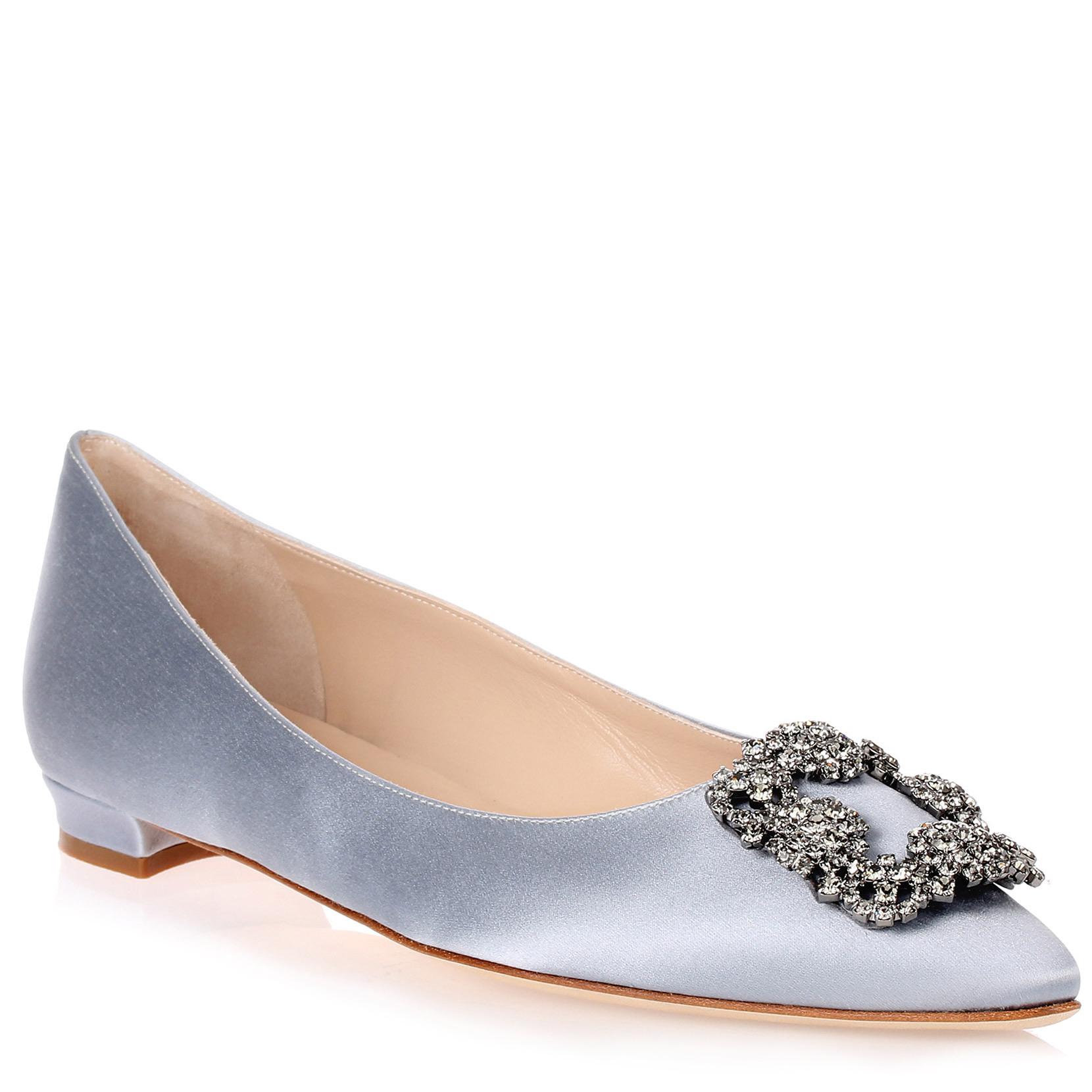 manolo blahnik satin flats