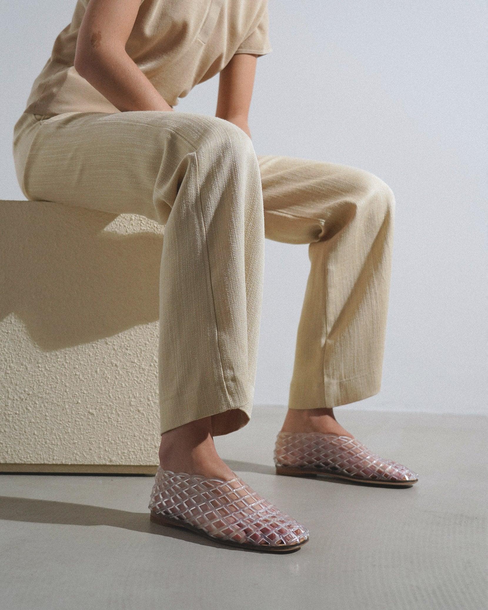 The Row Mara Transparent Flats in White | Lyst The Row Mara Transparent Flats in White | Lyst