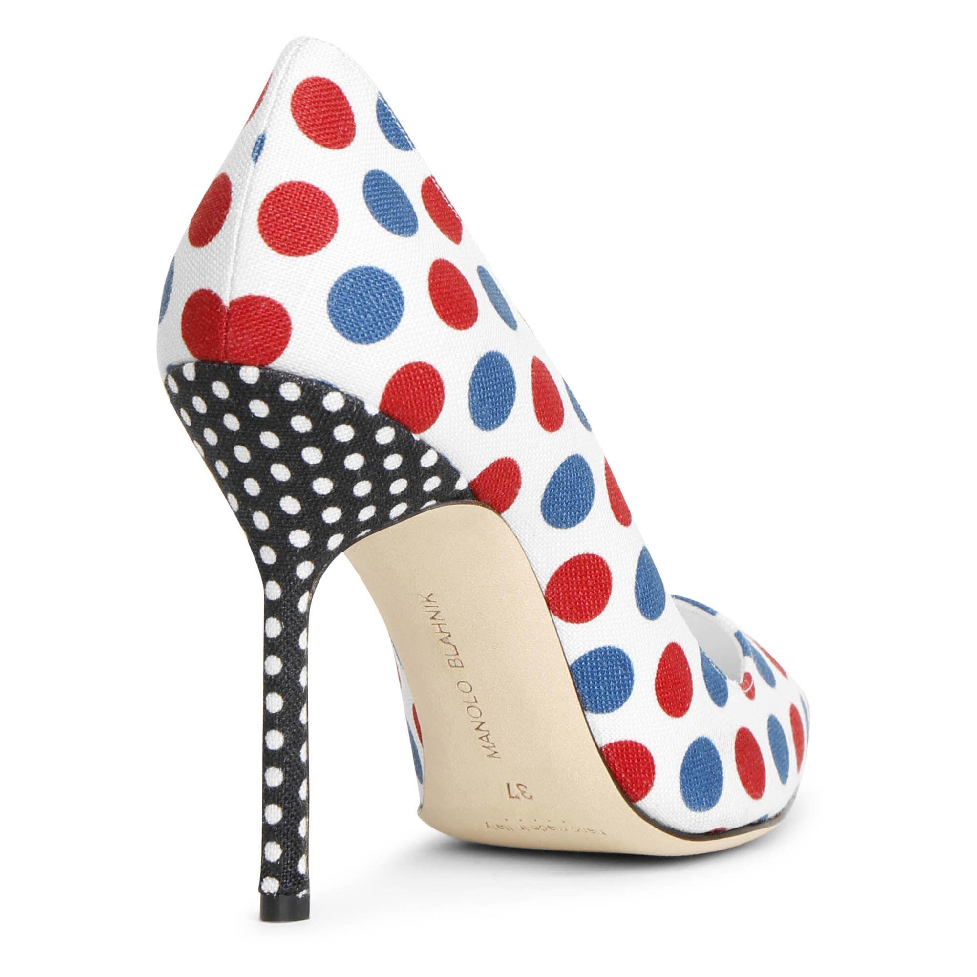 manolo blahnik polka dot