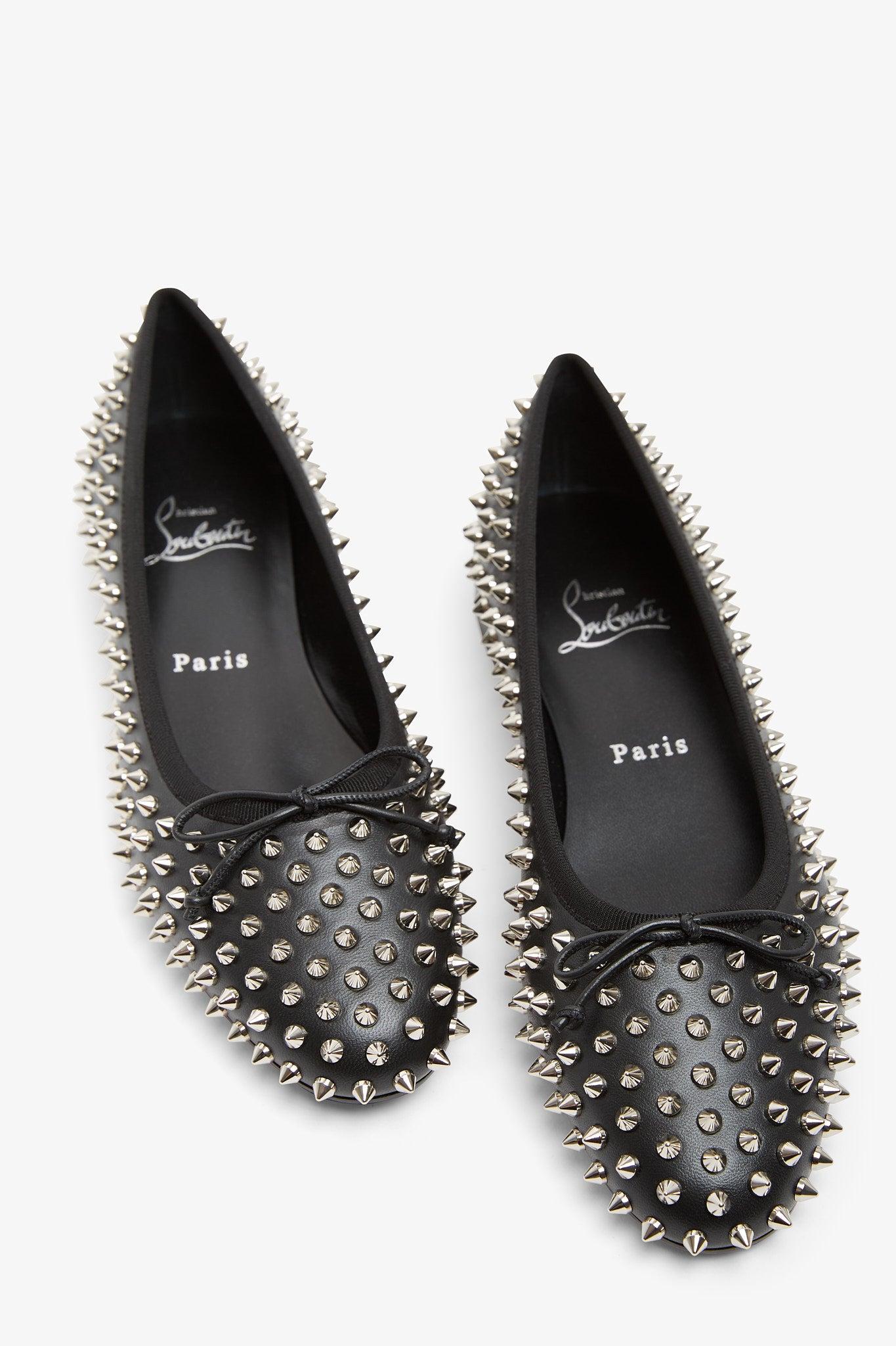 Christian Louboutin Sweetie Jane Spiked Leather Ballerinas Christian Louboutin Sweetie Jane Spiked Leather Ballerinas