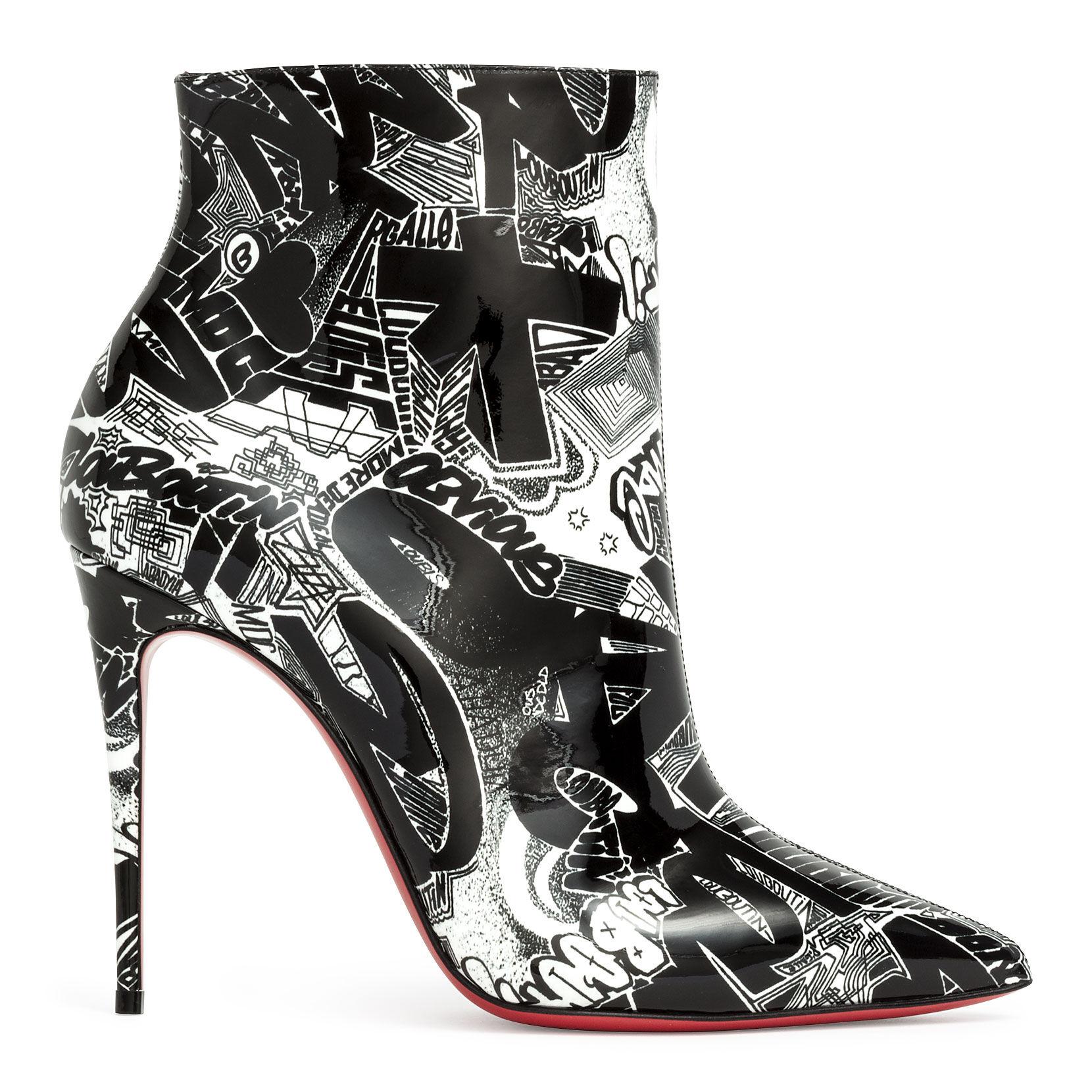 christian louboutin white booties