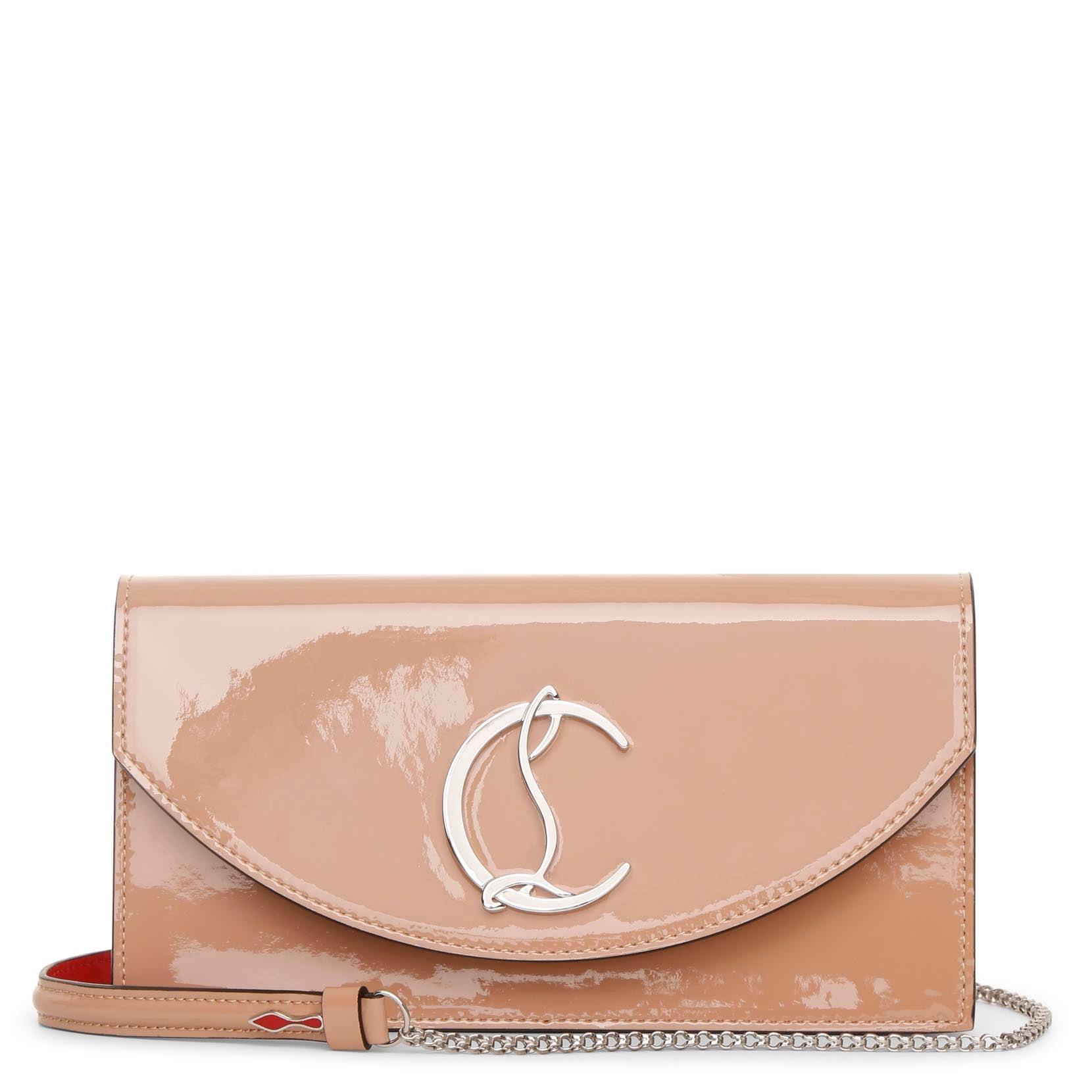 christian louboutin nude clutch
