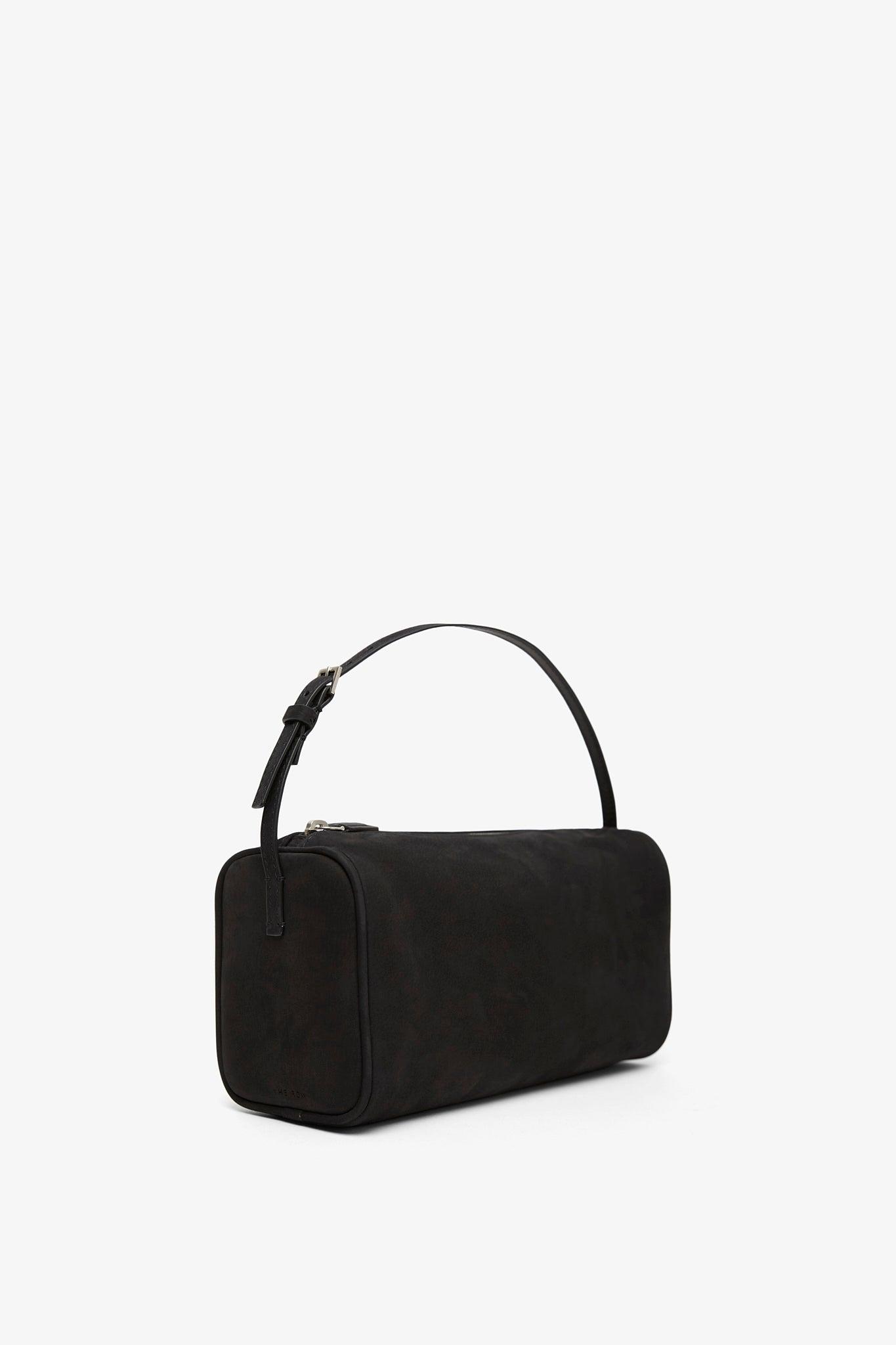 The Row 90's Black Nubuck Leather Bag | Lyst
