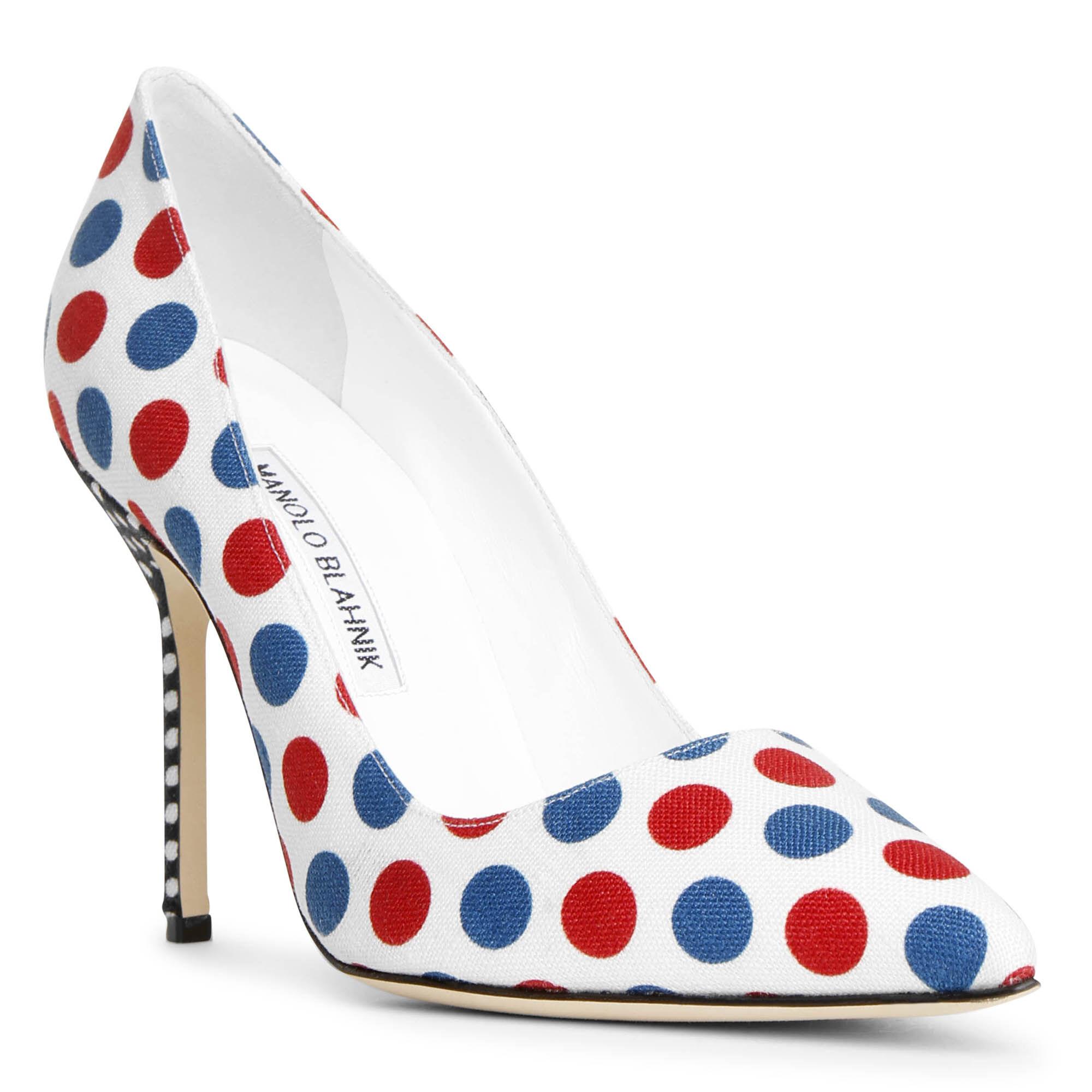 manolo blahnik polka dot